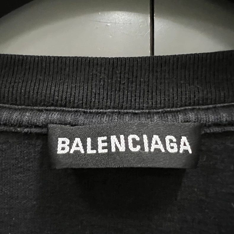 Balenciaga Balenciaga Black label logo short sleeve Size US XL / EU 56 / 4 - 2 Thumbnail