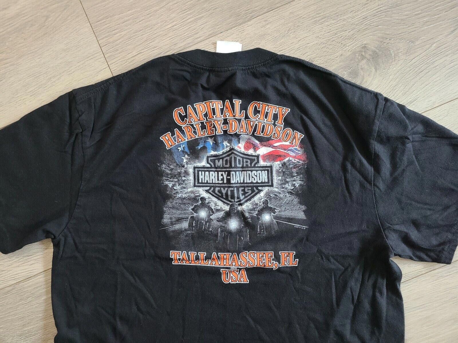 Designer Harley Davidson Shirt Large Capital City Tallahassee Florida Size ONE SIZE - 4 Thumbnail