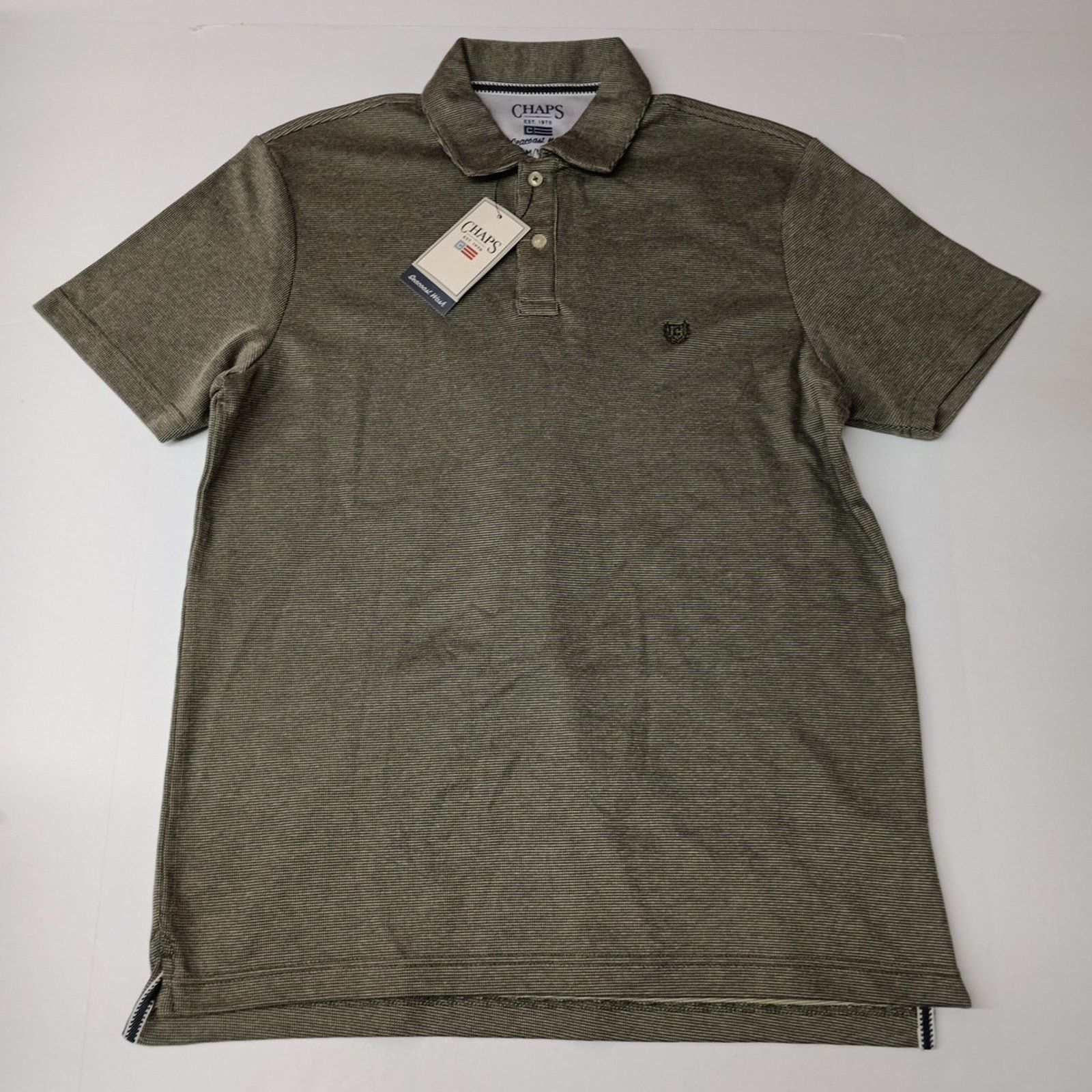 Chaps Chaps Rockland Textured Polo Shirt Men's M Lichen Green Size US M / EU 48-50 / 2 - 1 Thumbnail