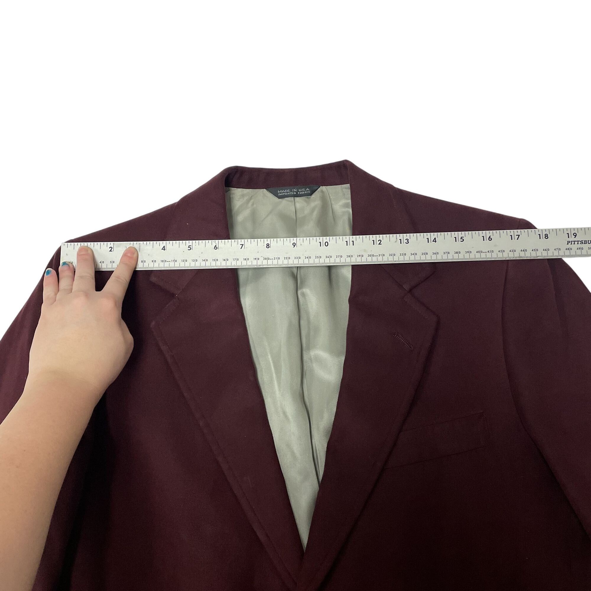 Other Vtg Webbs MAROON Burgundy Sport Coat FEATHER Suede Jacket Size 40R - 10 Thumbnail