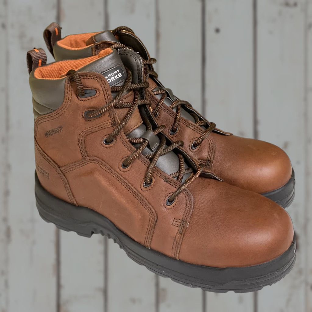 Rockport Rockport RK6640 Work Boot Brown 12W Composite Toe Waterproof Electrical Hazard Leather W Men Boots Size US 12 / EU 45 - 1 Thumbnail