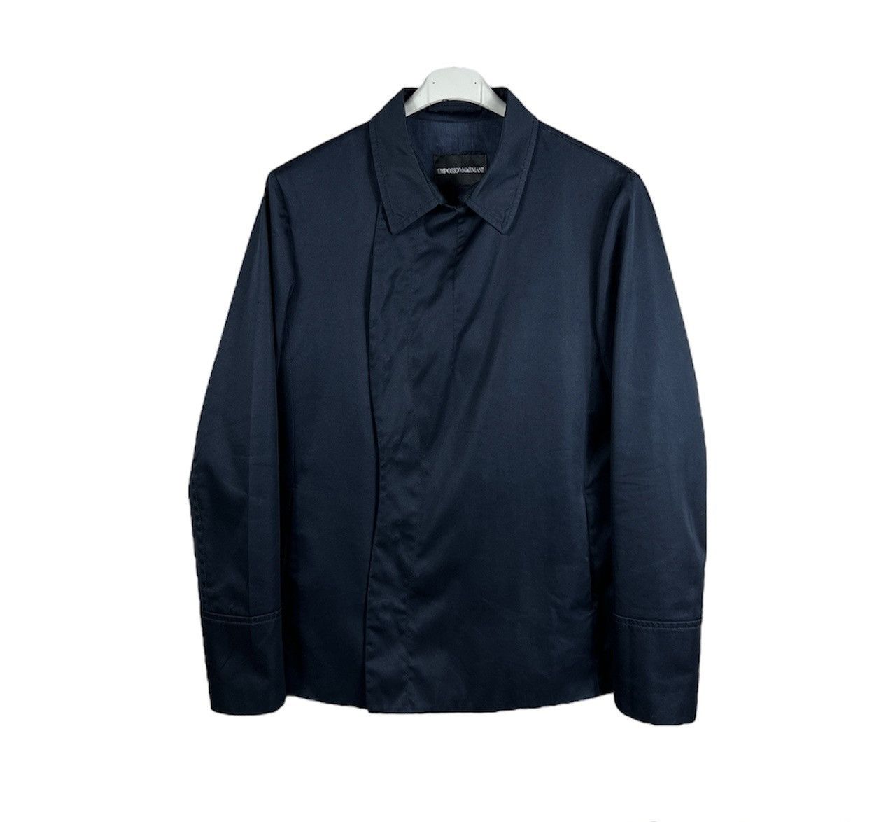 Emporio Armani BlueLine asymmetrical cut jacket clips blazer