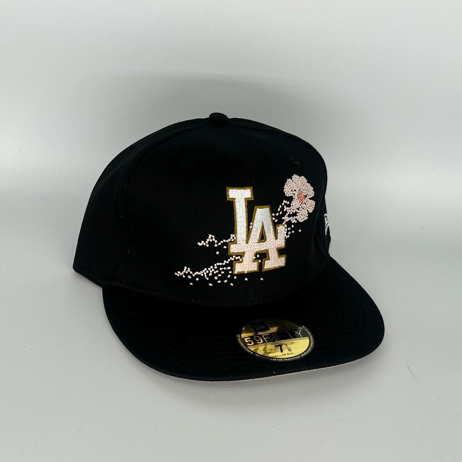 New Era Size 7 1/8 Gray Black Los Angeles Dodgers New Era MLB Size ONE SIZE - 1 Thumbnail