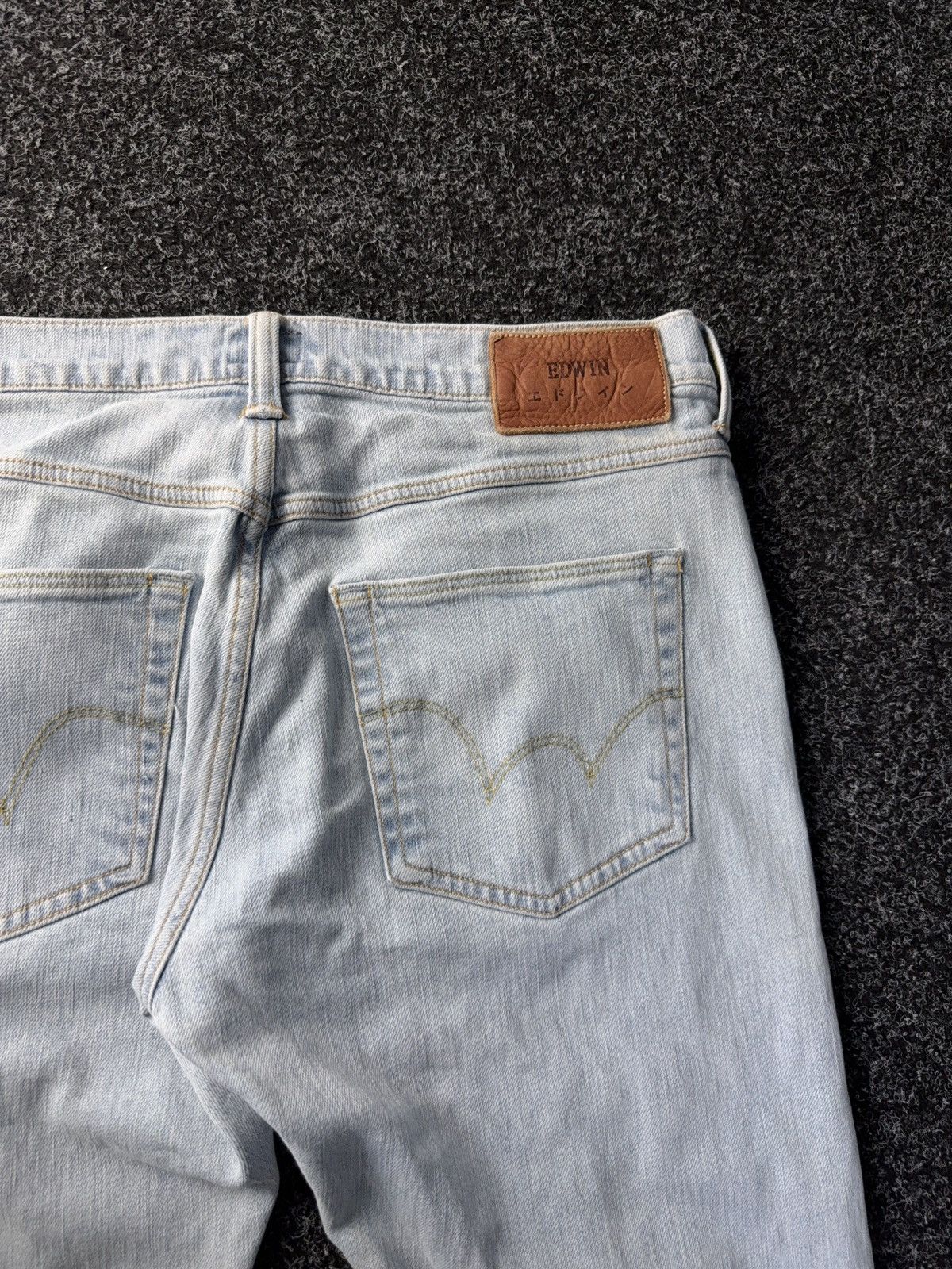 Edwin Vintage 00s Distressed Edwin Light Wash Straight Jeans Size US 33 - 17 Thumbnail