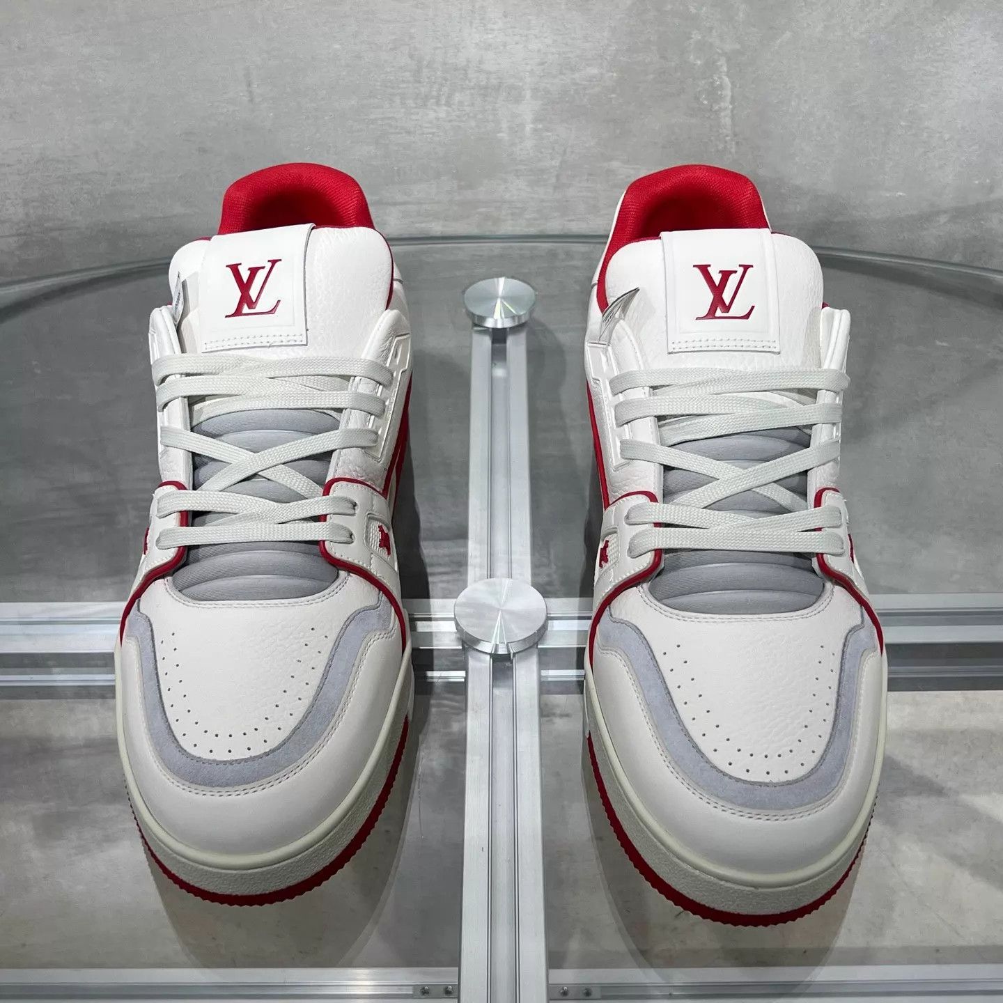 Louis Vuitton LV Trainer New White Red UK10 44 Size US 11 / EU 44 - 1 Thumbnail
