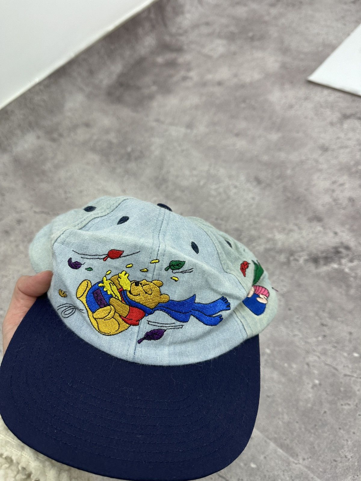 Disney Vintage 90s Disney Winnie The Pooh Jeans Cap embroidered y2k Size ONE SIZE - 3 Thumbnail