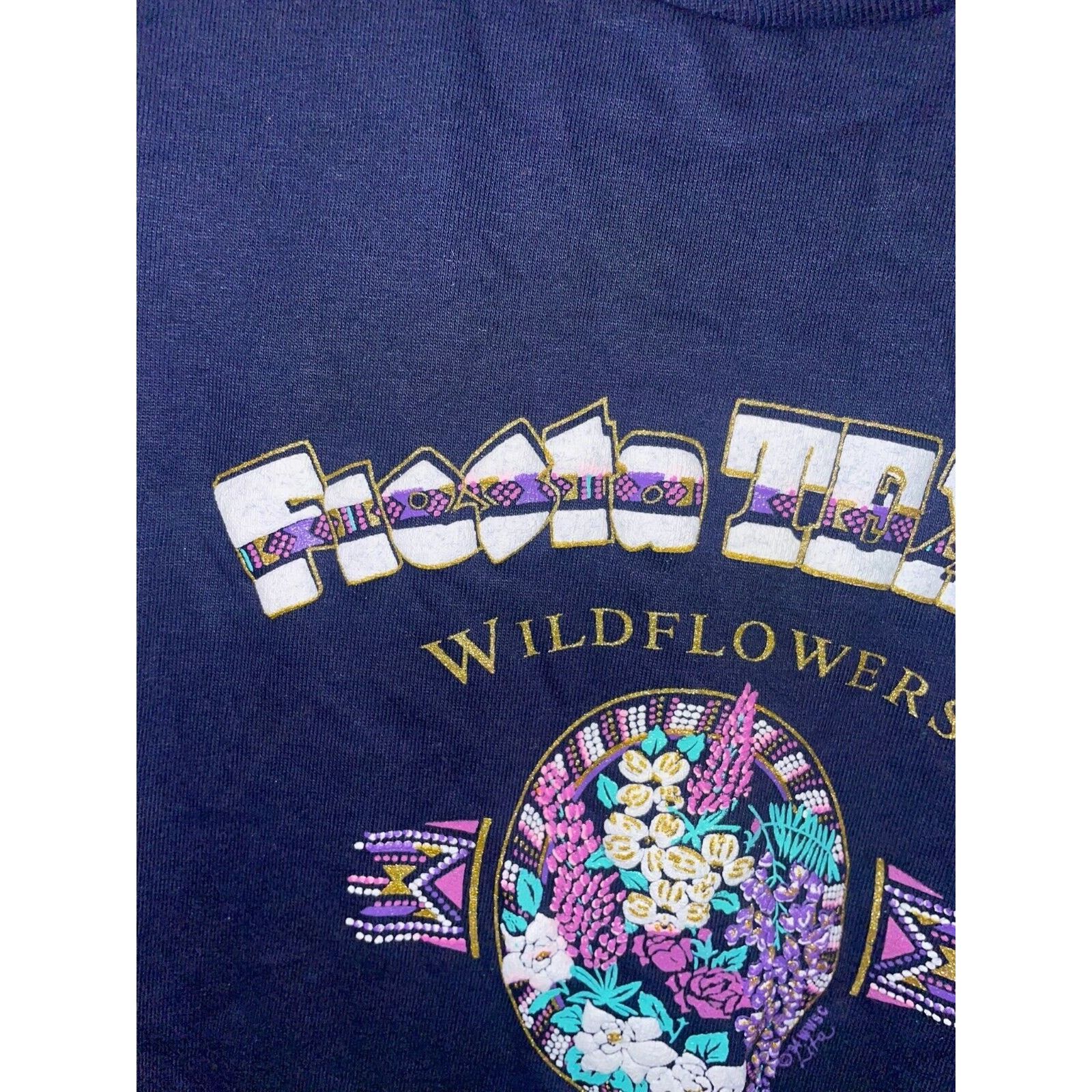 Jerzees Vintage Texas Shirt Fiesta TX Wildflowers San Antonio Tee L Size US L / EU 52-54 / 3 - 3 Thumbnail
