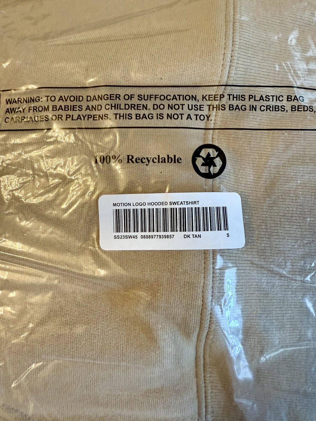 Supreme Supreme Motion Logo Hoody, Tan / Khaki Size US S / EU 44-46 / 1 - 2 Thumbnail