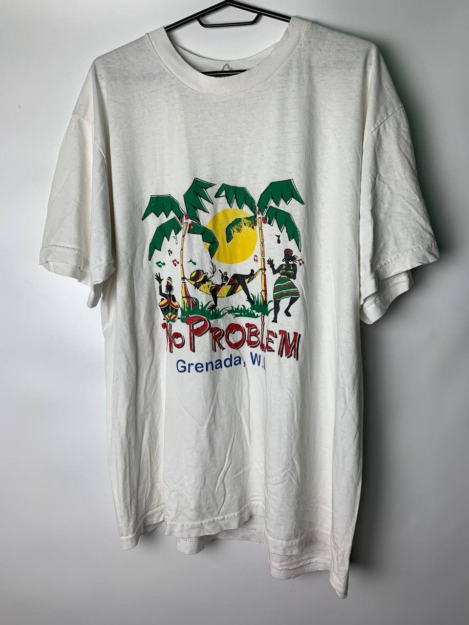Vintage Vintage t-shirt no problem Grenada West Indies Sz L Size US L / EU 52-54 / 3 - 1 Thumbnail