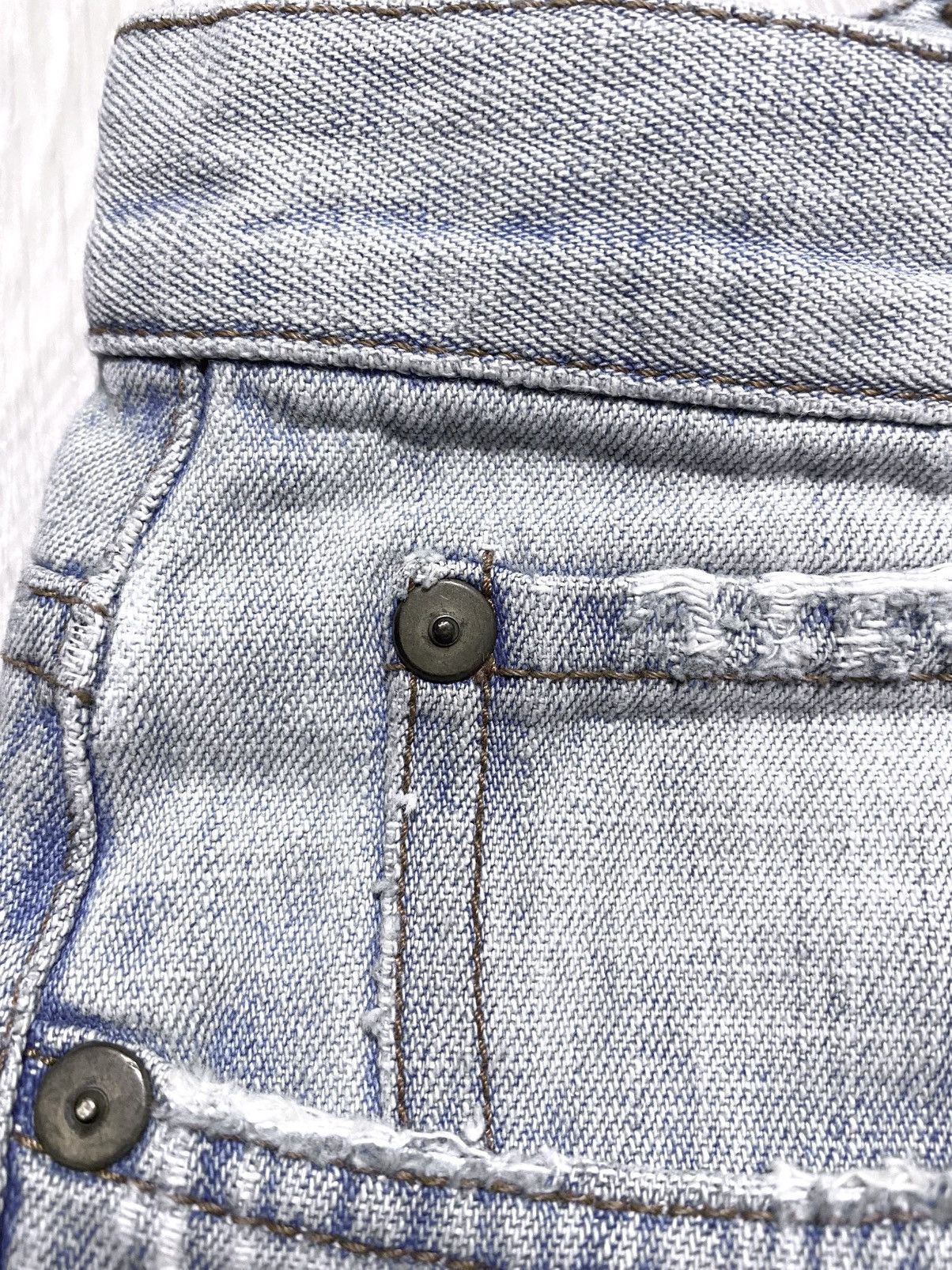 Miu Miu Vintage Archival Miu Miu Washed Blue Distressed Jeans Denim Size US 36 / EU 52 - 10 Thumbnail