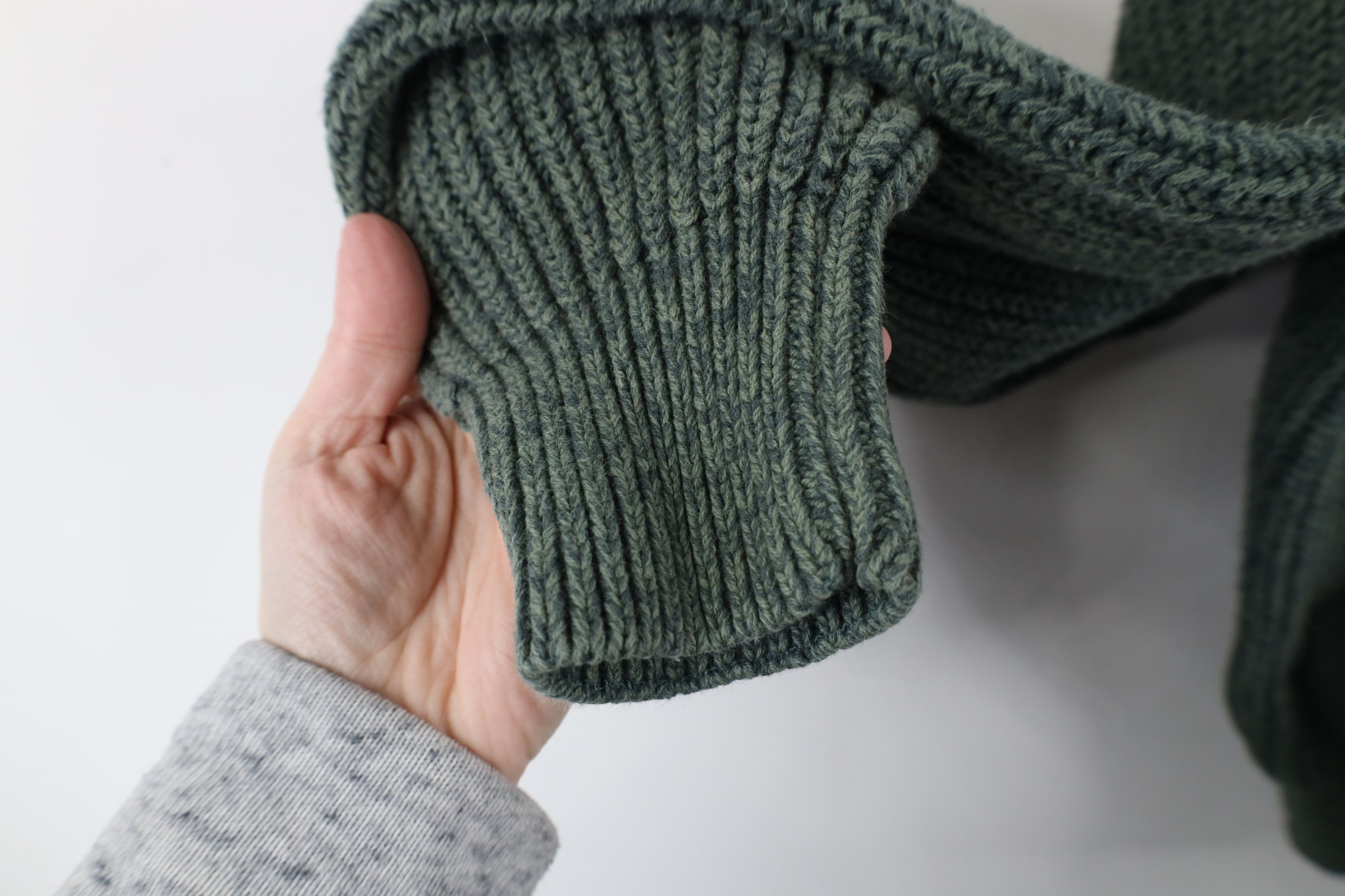 Eddie Bauer × Vintage Vintage 90s Eddie Bauer Cotton Ribbed Knit Sweater Green Size US XL / EU 56 / 4 - 6 Thumbnail