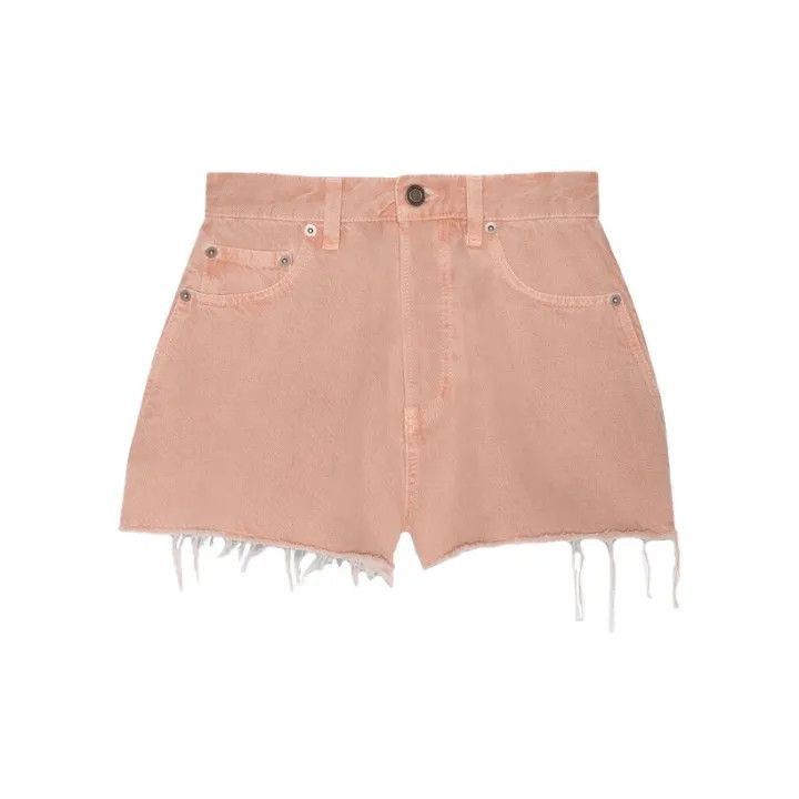 Saint Laurent Paris Saint Laurent Vintage Pink Denim Shorts -2507 Size 26" / US 2 / IT 38 - 6 Thumbnail