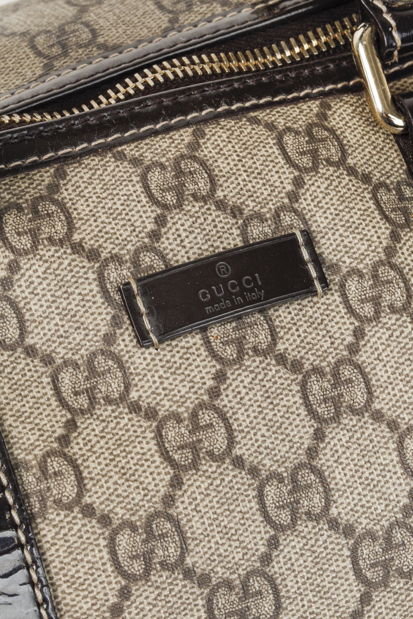 Gucci Gucci Brown Patent Medium GG Joy Boston Bag Size ONE SIZE - 10 Thumbnail