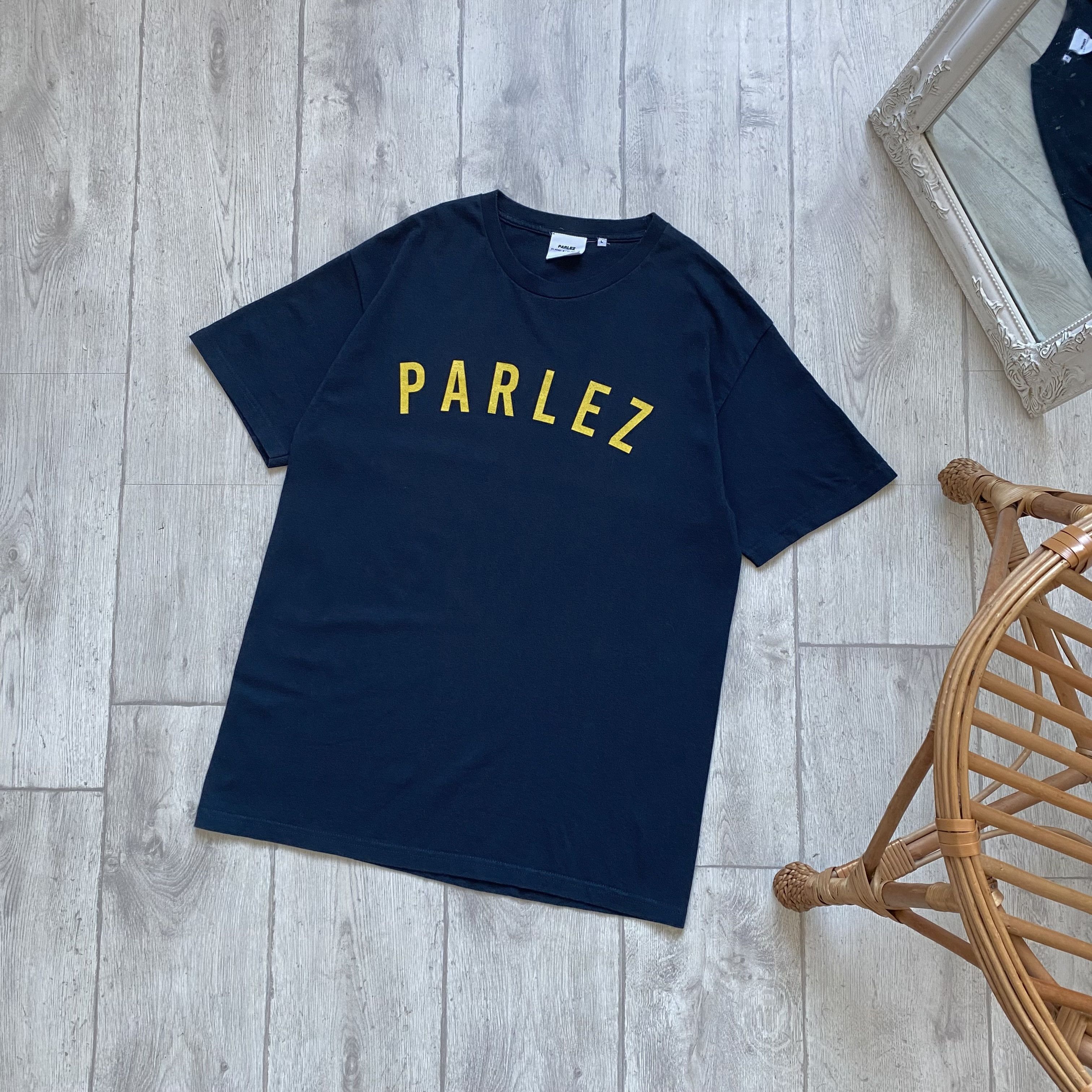 Parlez Parlez logo navy tee streetwear Size US L / EU 52-54 / 3 - 1 Thumbnail