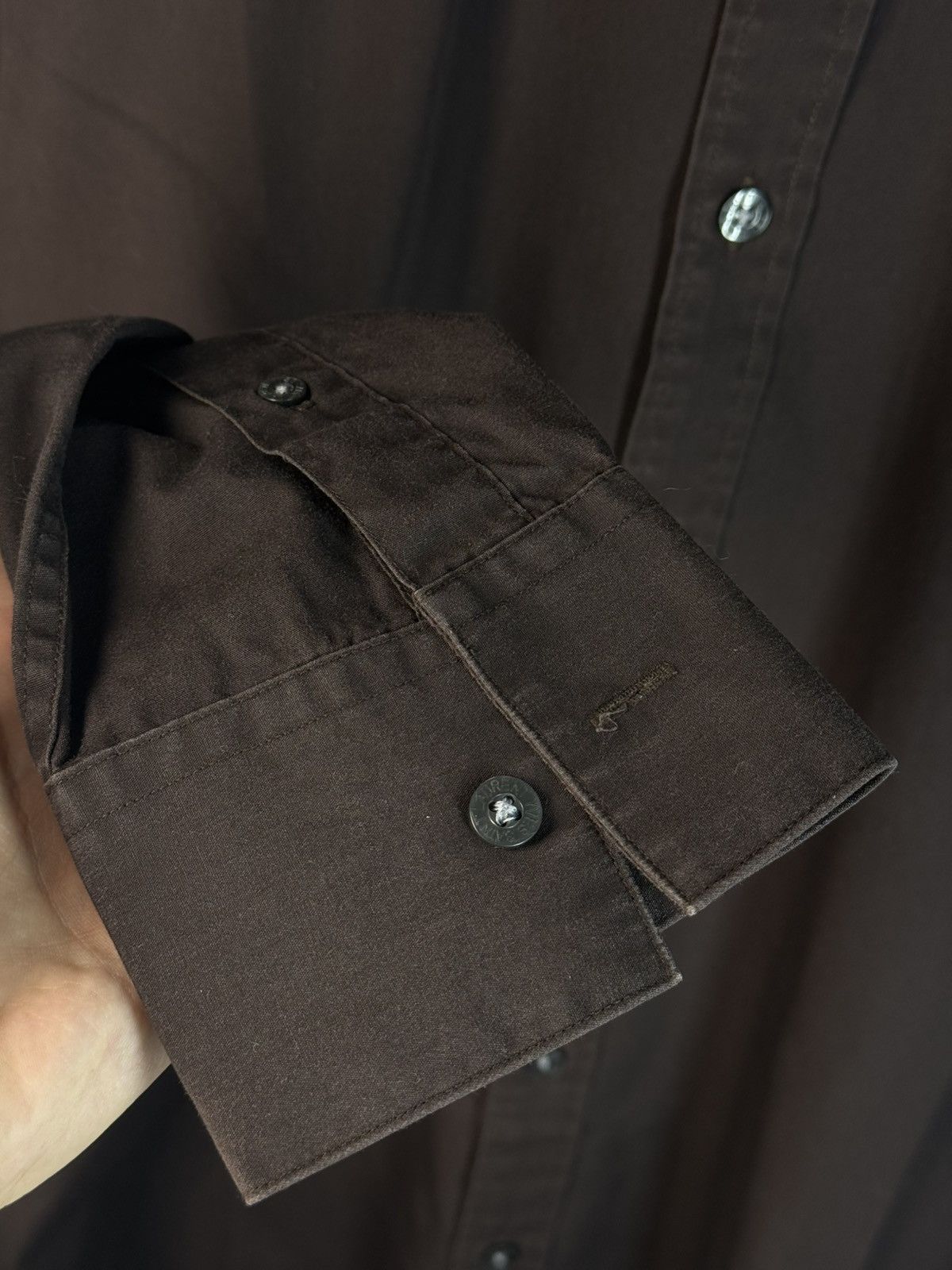 Yves Saint Laurent Brown YSL Shirt Button Up Dress Luxury Casual Collar Y2k Size US S / EU 44-46 / 1 - 13 Thumbnail