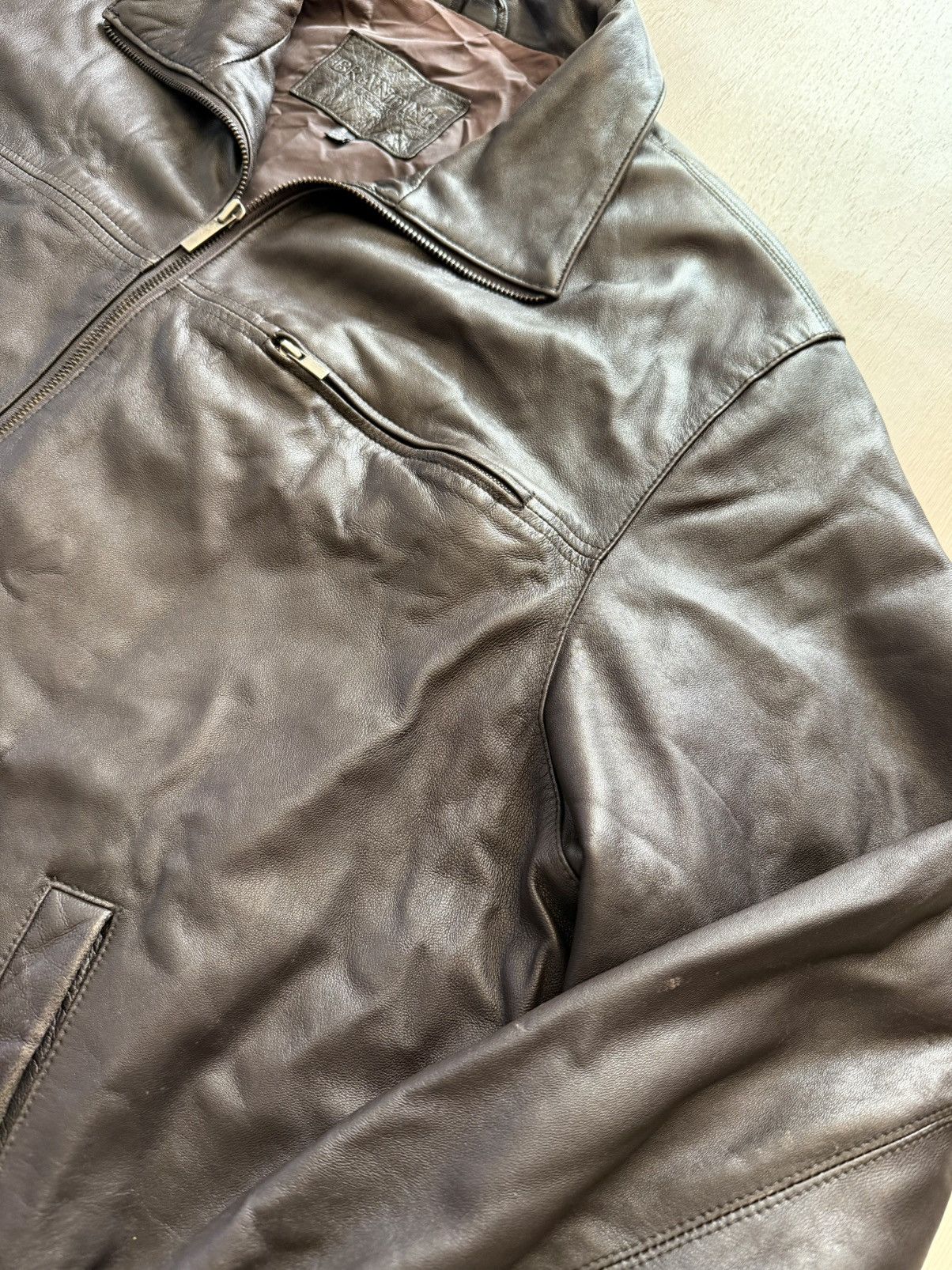 Brandini Vintage Brandini Leather Bomber Flight Jacket Sz XL Size US XL / EU 56 / 4 - 5 Thumbnail