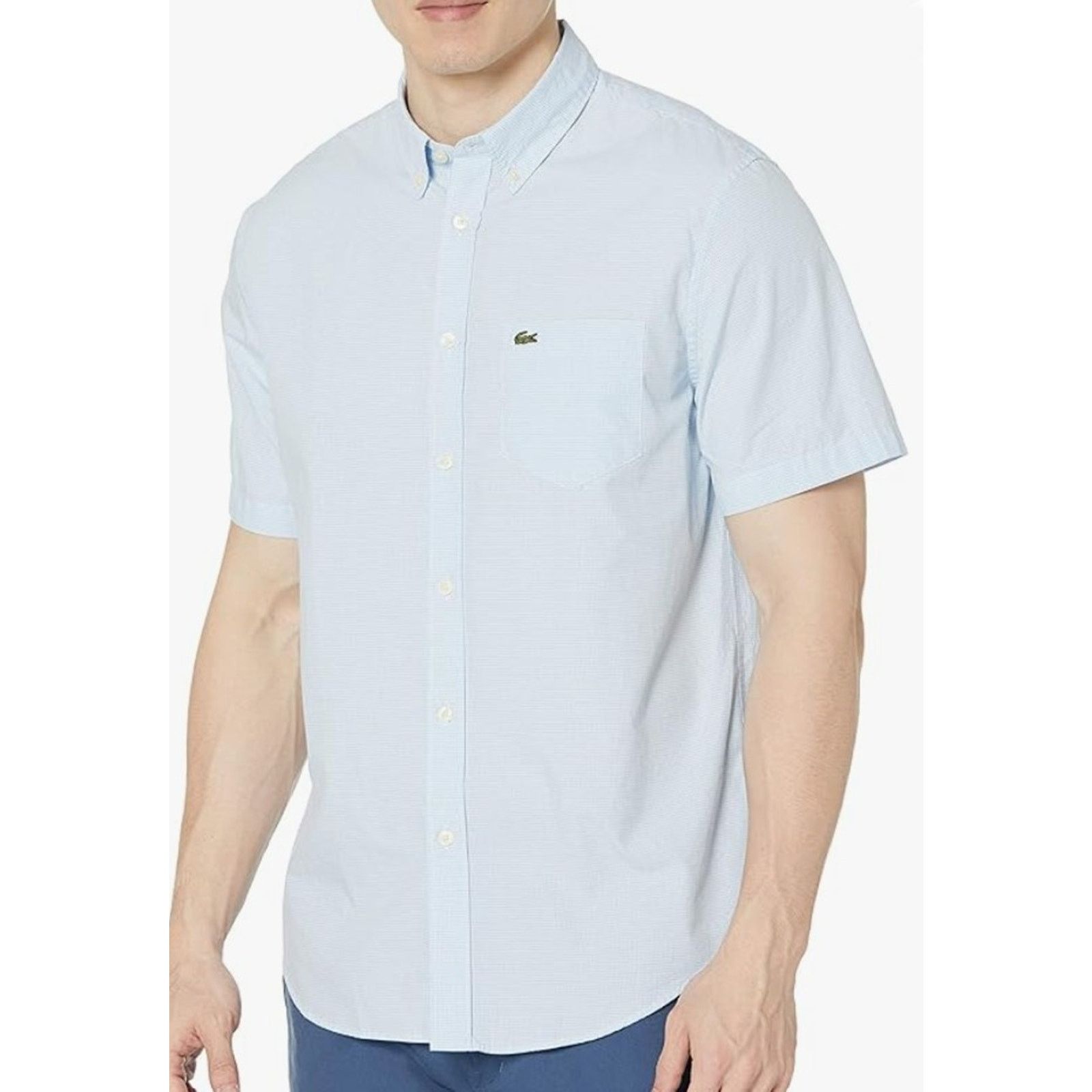 Lacoste Mens Collections Short Sleeve Gingham L/XL