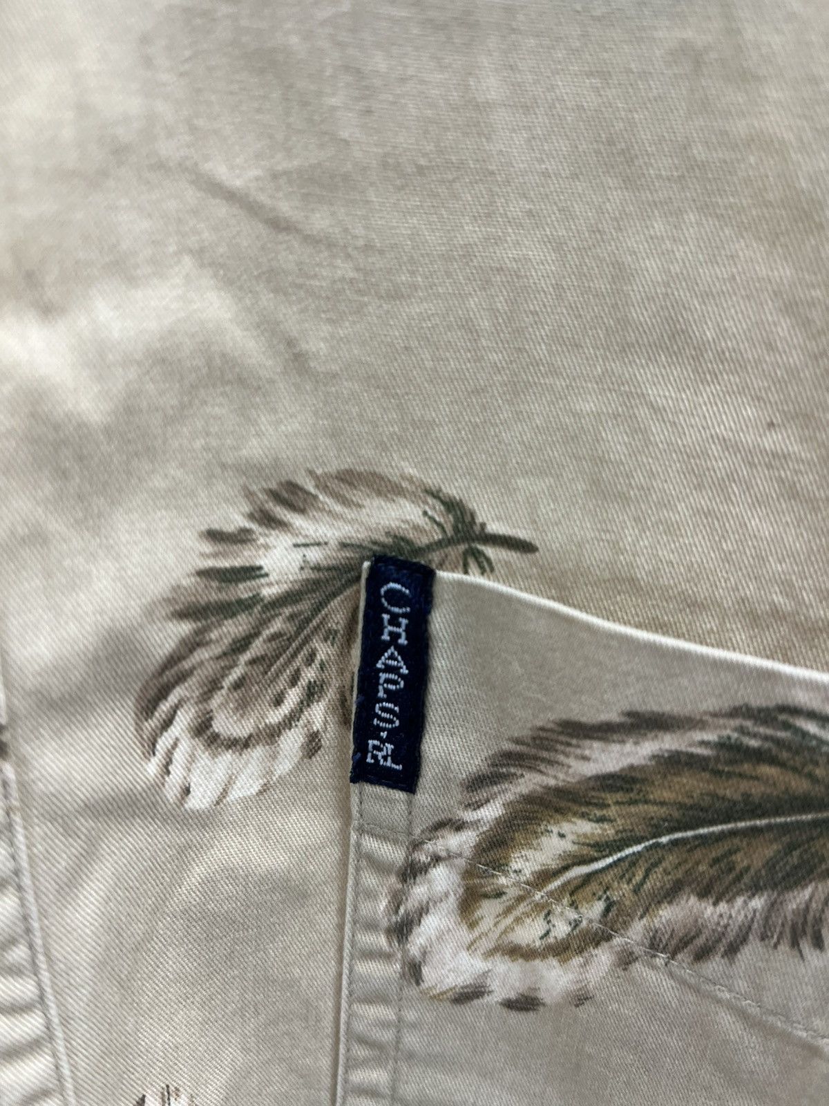 Ralph Lauren Ralph Lauren Chaps Feathers Printed Cotton Shirt Size US L / EU 52-54 / 3 - 5 Thumbnail