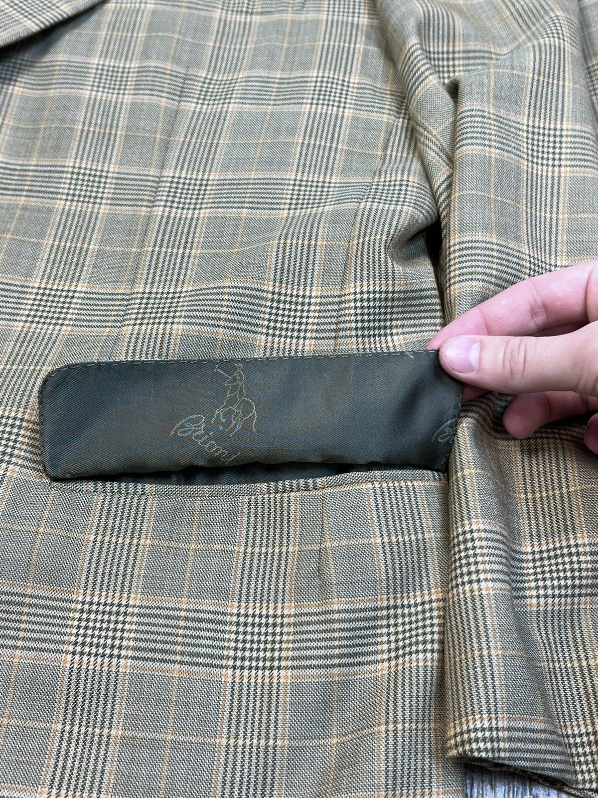Brioni Brioni Parigi Wool Olive Check Blazer Two Buttons 52 Size 52S - 10 Thumbnail