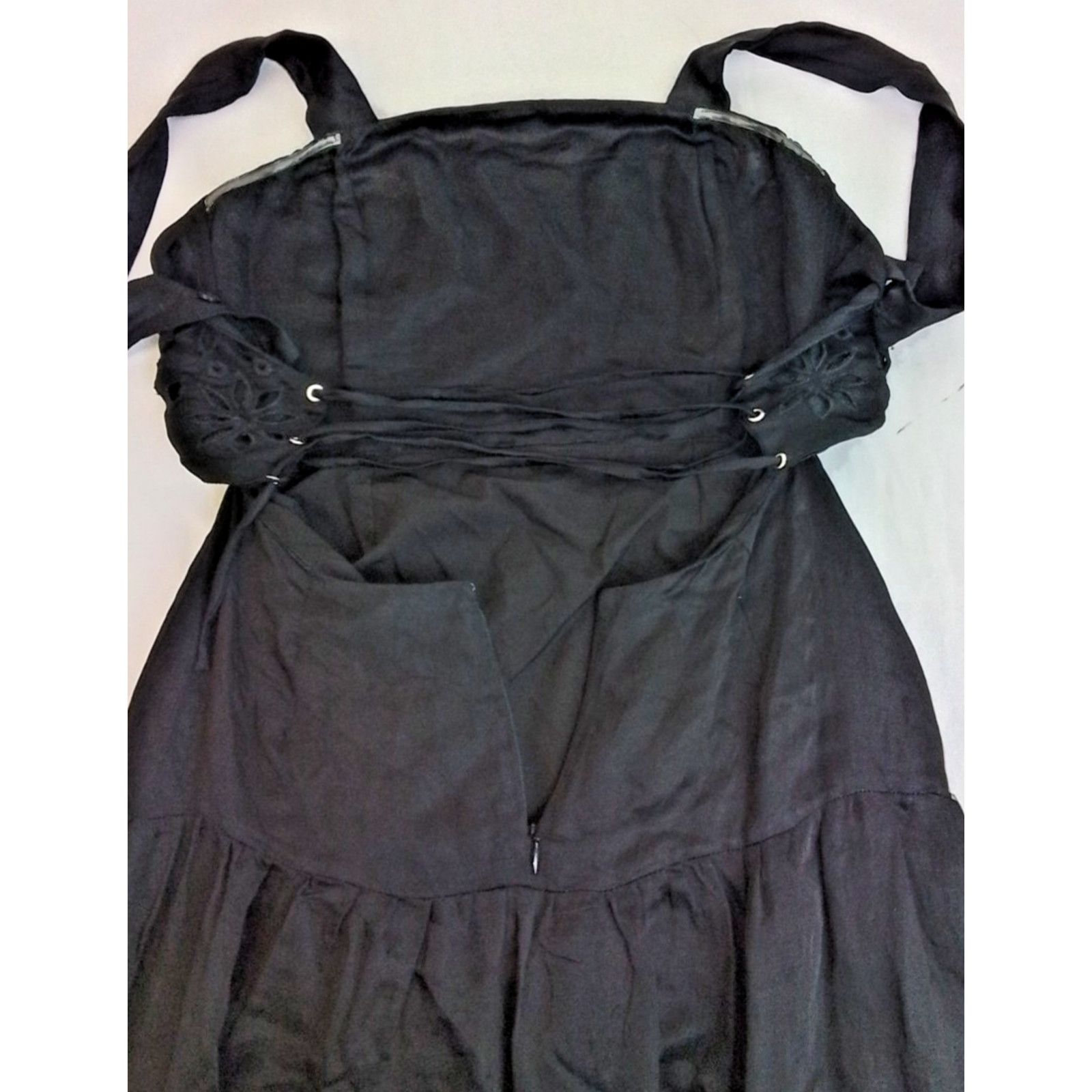 Karina Grimaldi Karina Grimaldi Maxi Dress Women's XS Black Lace Up NWT Size XS / US 0-2 / IT 36-38 - 8 Thumbnail