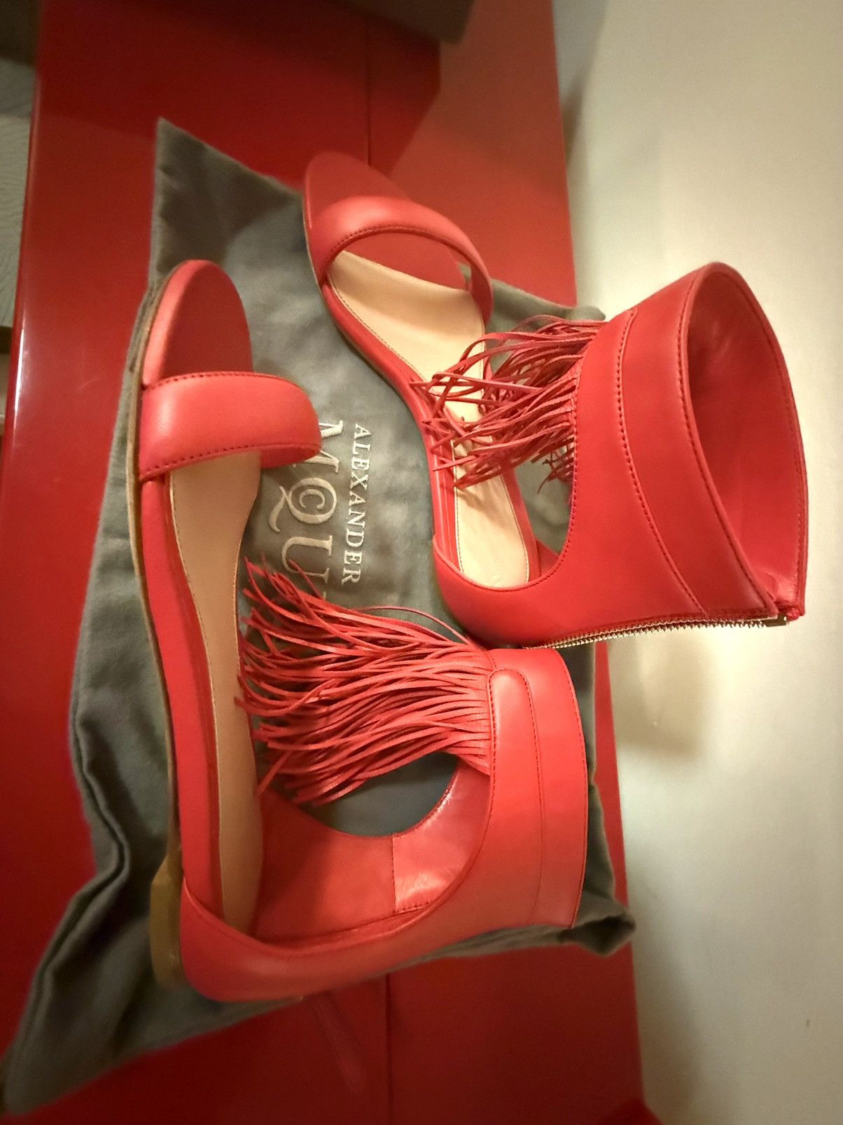Alexander McQueen Alexander McQueen Leather Fringe Sandal Size US 6 / IT 36 - 6 Thumbnail