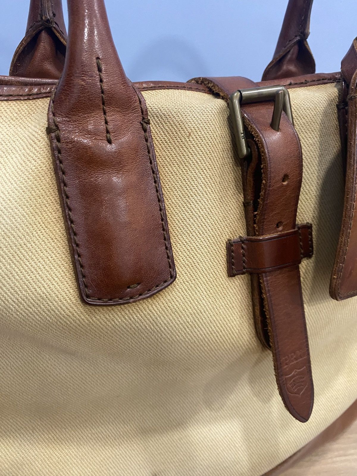 Polo Ralph Lauren Polo Ralph Lauren canvas leather tote bag Size ONE SIZE - 8 Thumbnail