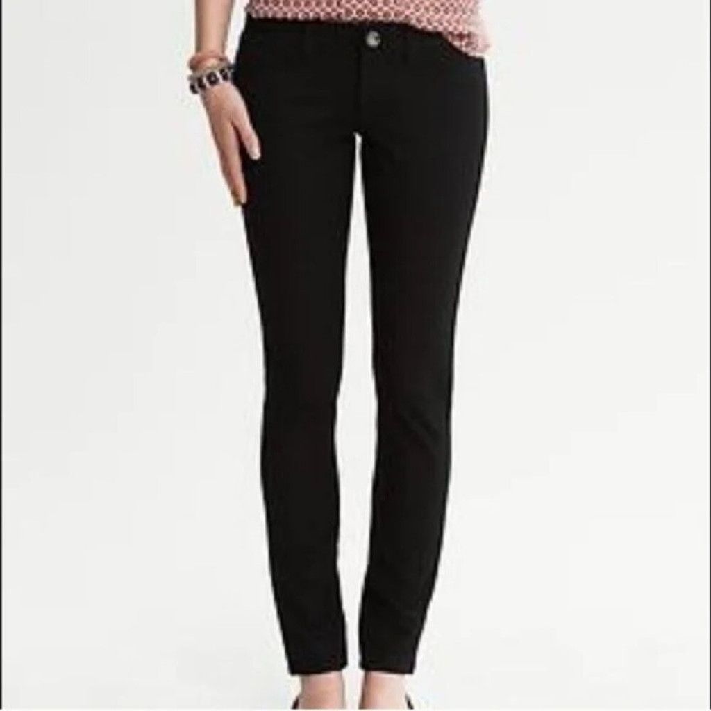 Banana Republic BANANA REPUBLIC Sloan 2-Way Skinny Black Jeans Pants Size 6 Size 28" / US 6 / IT 42 - 1 Thumbnail