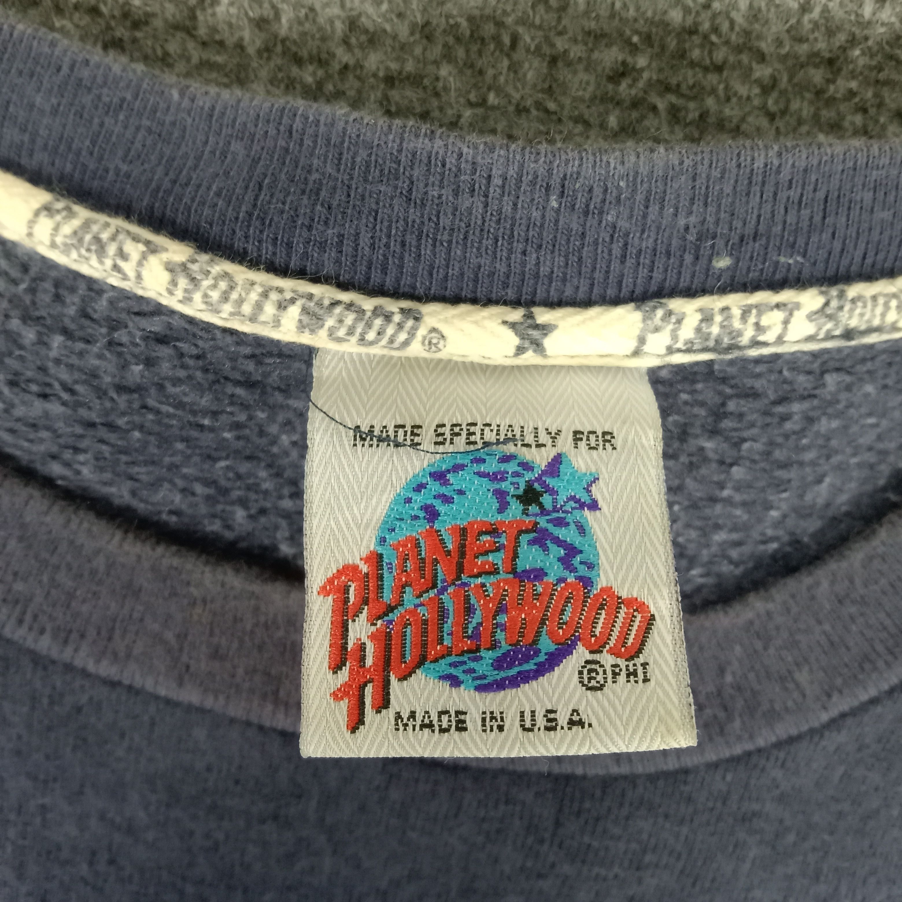 Planet Hollywood × Vintage Vintage 90s Planet Hollywood Rare Embroidery Logo Sweatshirt Size US XL / EU 56 / 4 - 4 Thumbnail