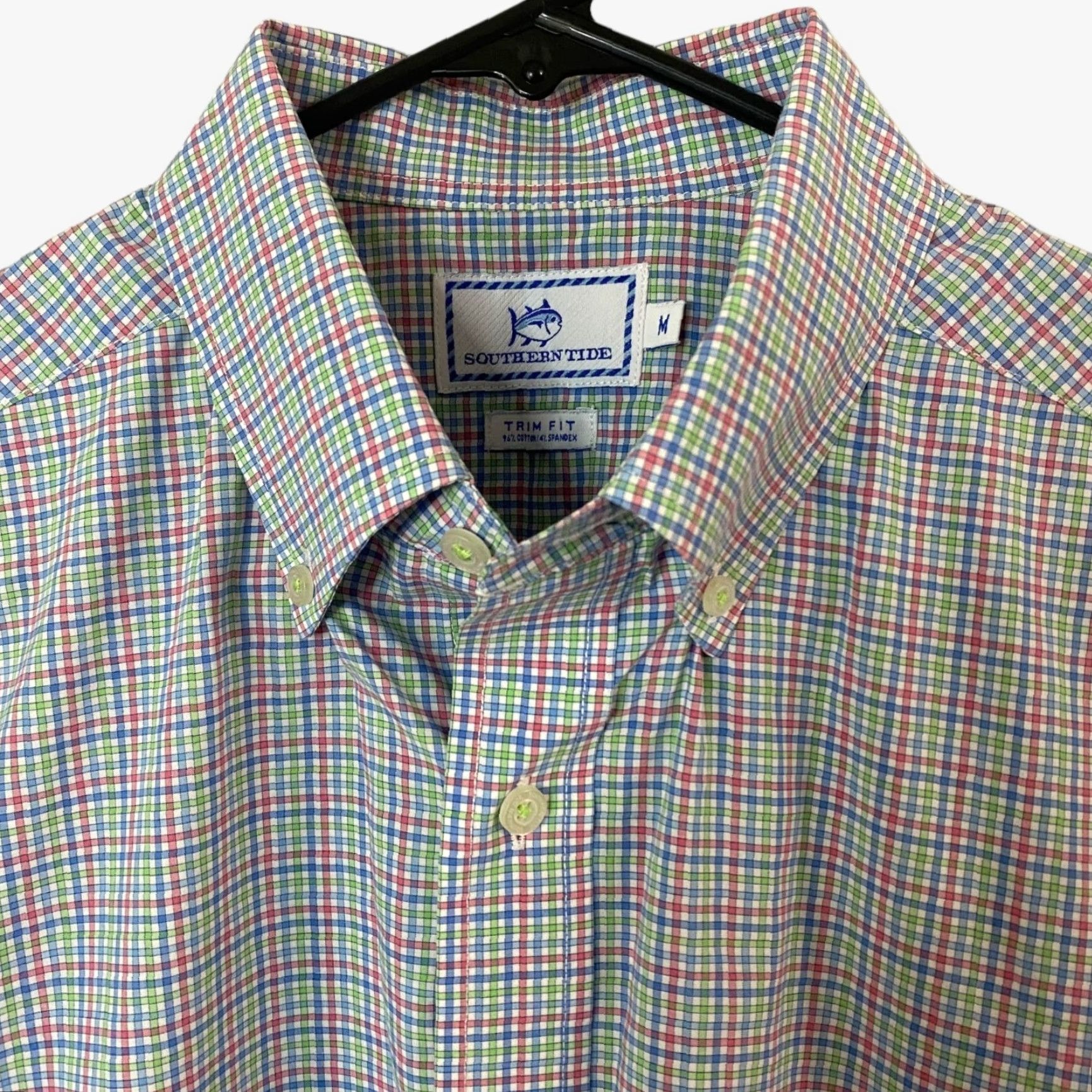 Southern Tide VINTAGE Southern Tide Button-Down Sport Shirt Trim Fit Men Medium Blue Micro Check Shirt Size US M / EU 48-50 / 2 - 5 Thumbnail