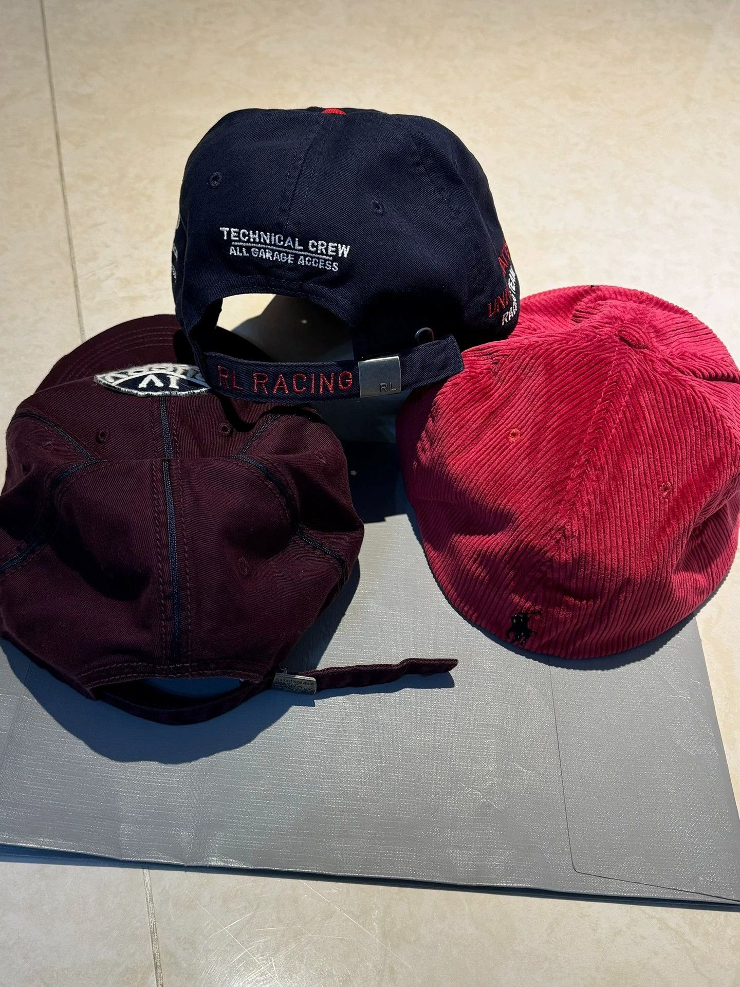 Polo Ralph Lauren POLO RL Vintage Embroidered Corduroy Earflap Hat Red/Pink Size ONE SIZE - 8 Thumbnail