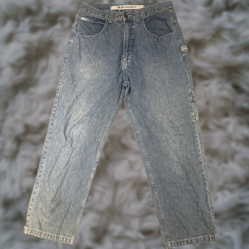 Vintage VINTAGE PACO Jeans Mens 32x30 Denim Distressed Wide-Leg Logo Hip Hop Carpenter Distressed Jeans Mens Regular Blue 30in Inseam WC Size US 32 / EU 48 - 1 Thumbnail