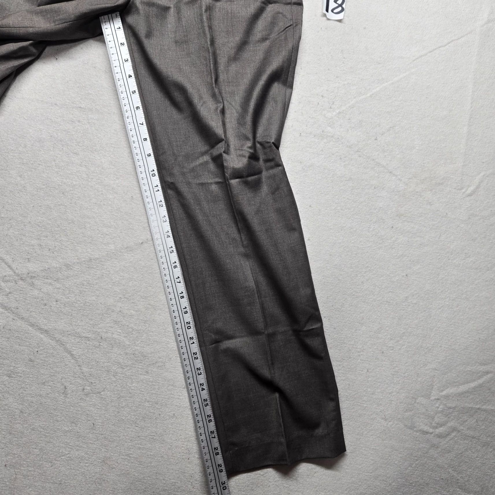 Savane Savane Mens Dress Pants Flat Front Gray Polyester 34 x 30 Adult Regular Straight Size US 34 / EU 50 - 6 Thumbnail