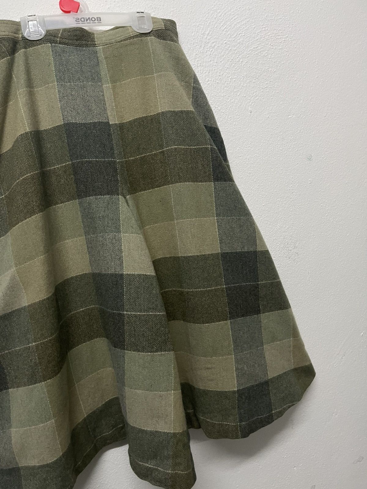 Comme des Garcons 80s COMME DES GARCONS TARTAN CHECKED OPEN LEG WOOL PANT Size 22" - 13 Thumbnail