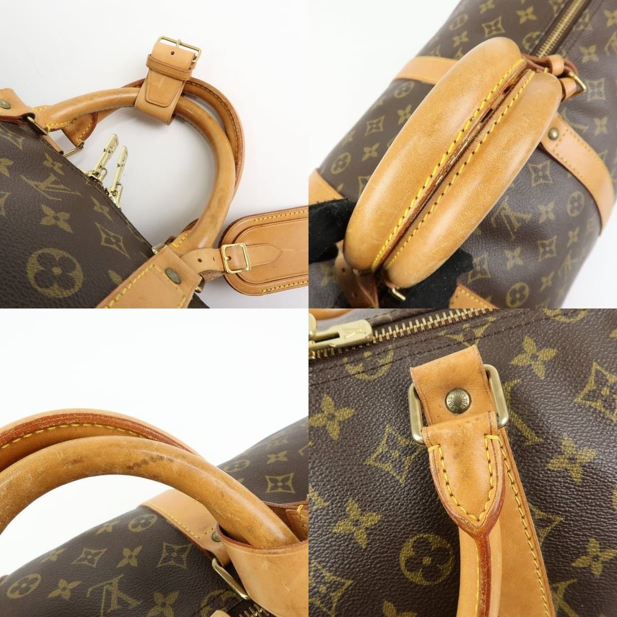 Louis Vuitton Louis Vuitton Monogram Keepall Bandouliere 55 Duffle Bag Size ONE SIZE - 4 Thumbnail