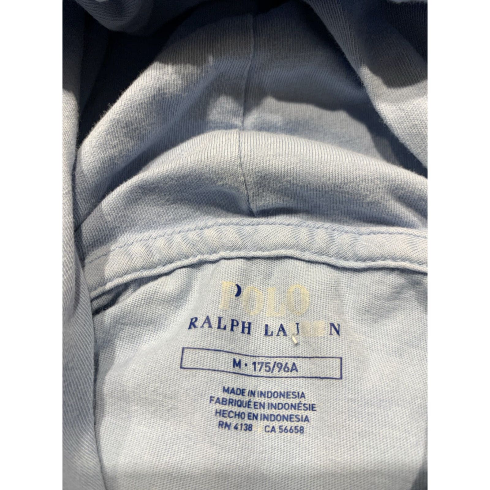 Polo Ralph Lauren Polo Ralph Lauren Lightweight Hoodie Mens M Pullover Solid Light Blue Gym Outdoor Size US M / EU 48-50 / 2 - 7 Thumbnail