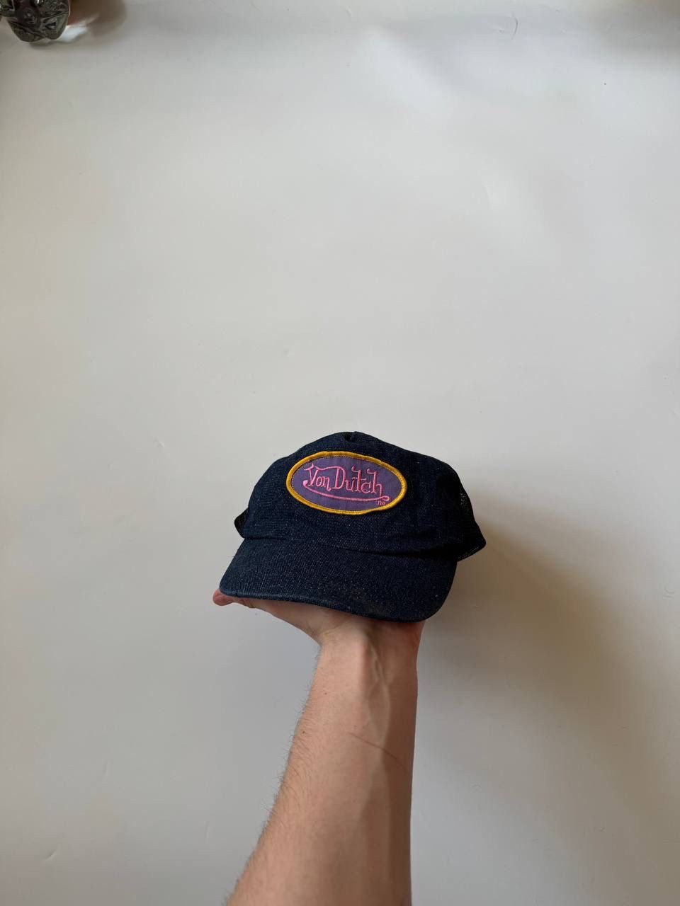 Vintage Vintage Von Dutch Track Denim Hat Cap 90’s OS Size ONE SIZE - 1 Thumbnail