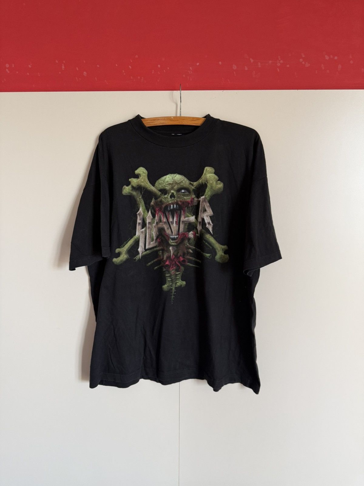Band Tees T-shirt vintage Slayer 1995 "213" Wes Benscoter-XL Size US XL / EU 56 / 4 - 1 Thumbnail