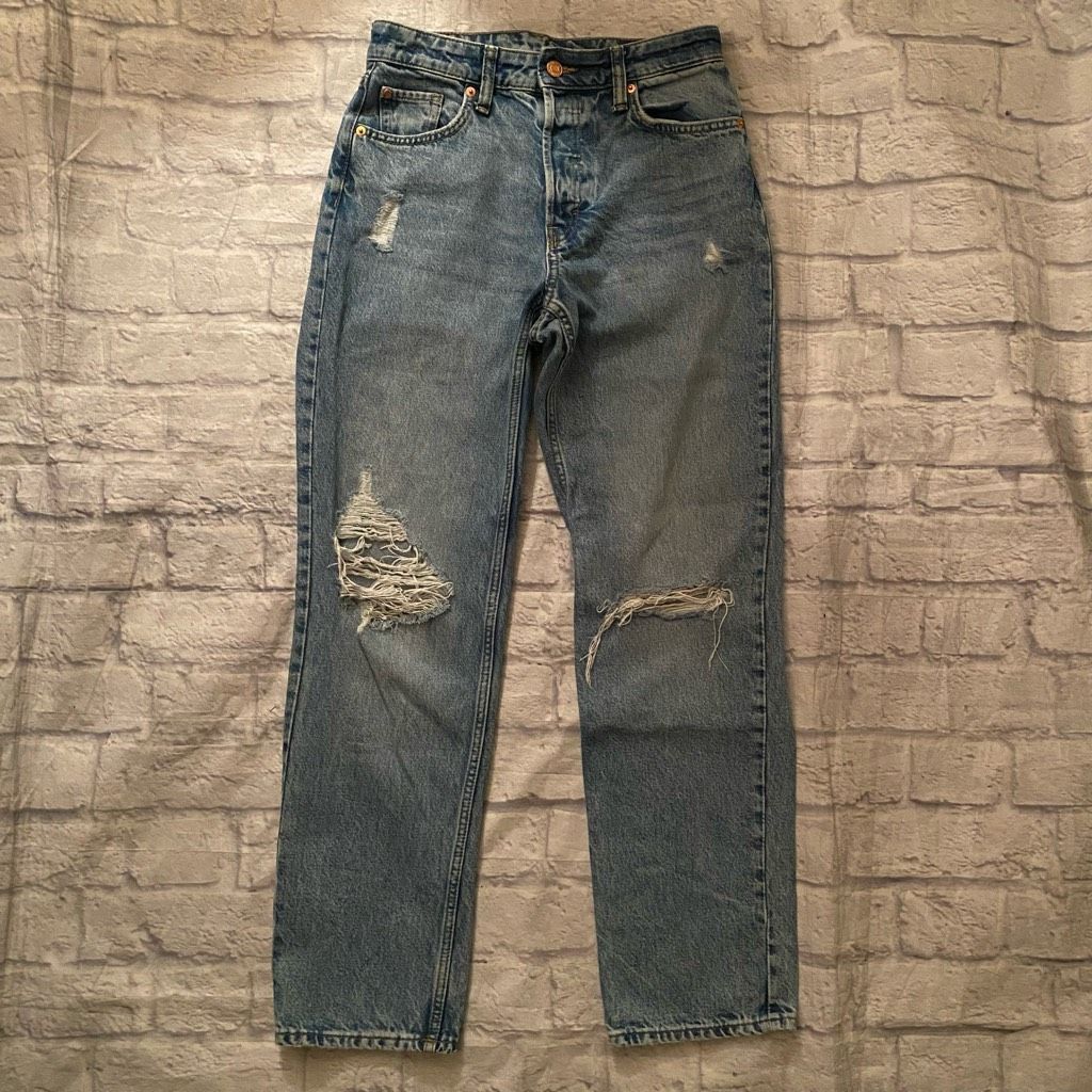 Other &Denim women 2 high waist 90s boyfriend ripped distressed bl Size 26" / US 2 / IT 38 - 1 Thumbnail