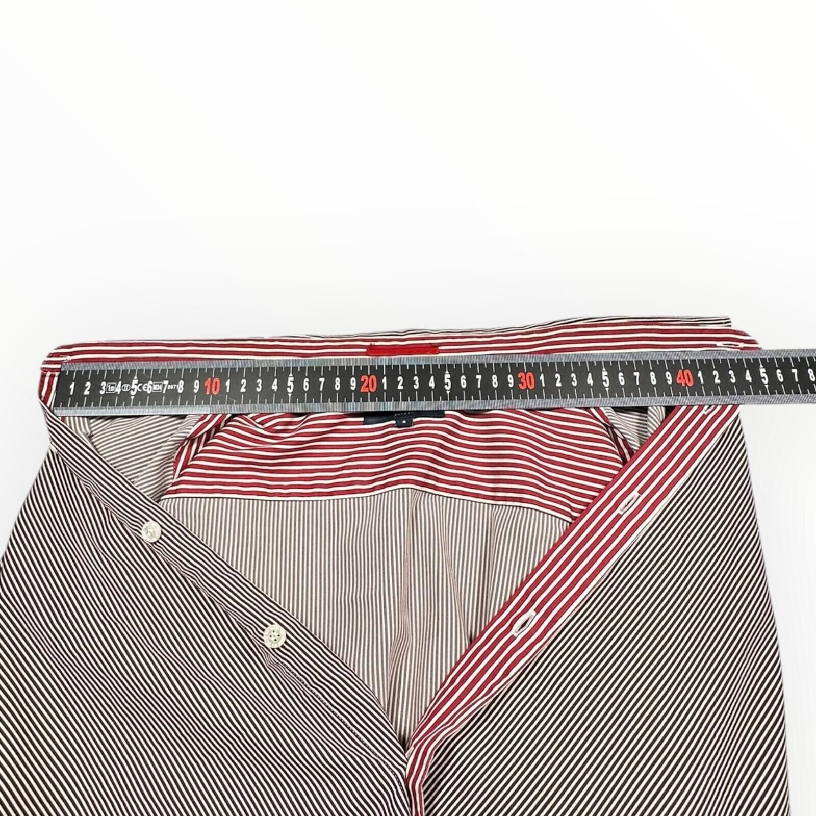 Ted Baker Ted Baker 6 Shirt Men UK Size 2XL Red Pinstripe Long Sleeve Size 48R - 9 Thumbnail