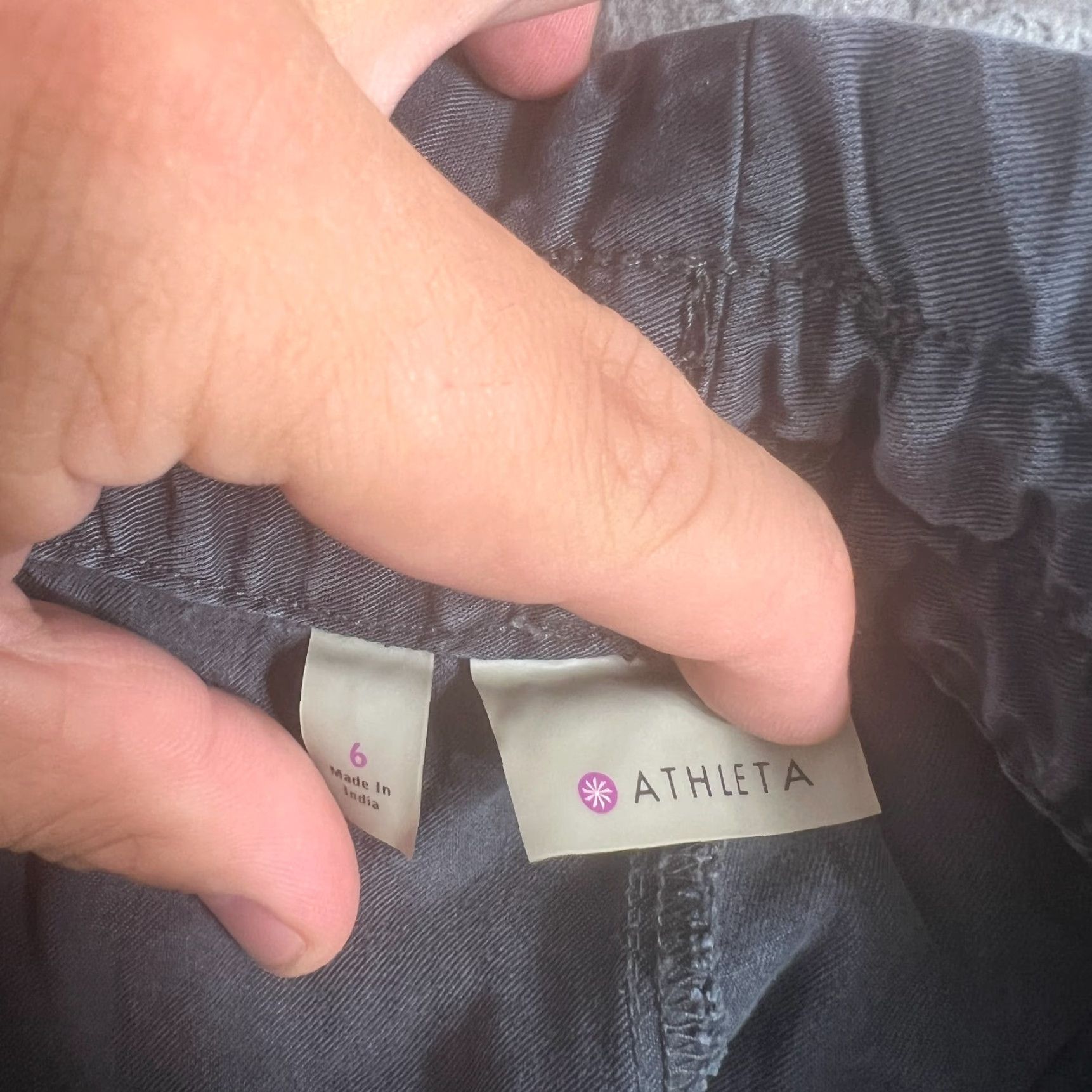 Athleta ATHLETA Capri Jogger Pants Women 6 Gray Drawstring Elastic Waist Lyocell Tapered Classic Size 28" / US 6 / IT 42 - 6 Thumbnail
