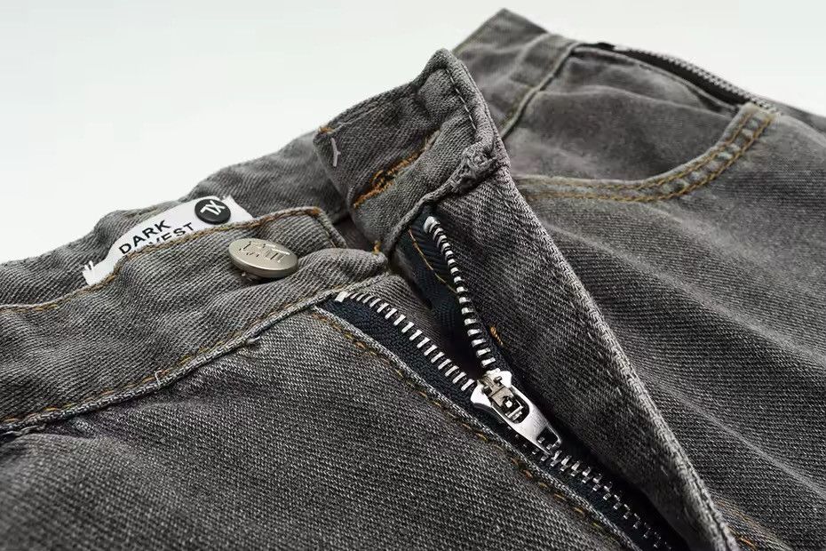 Jean Side Double Zip Denim Shorts Size US 29 - 4 Thumbnail