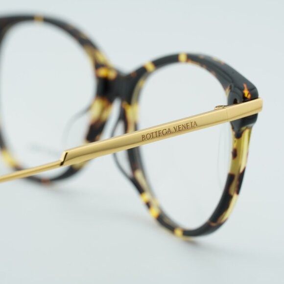 Bottega Veneta Bottega Veneta BV1039O 002 Eyeglasses Havana/Gold 53mm Oval Size ONE SIZE - 9 Thumbnail