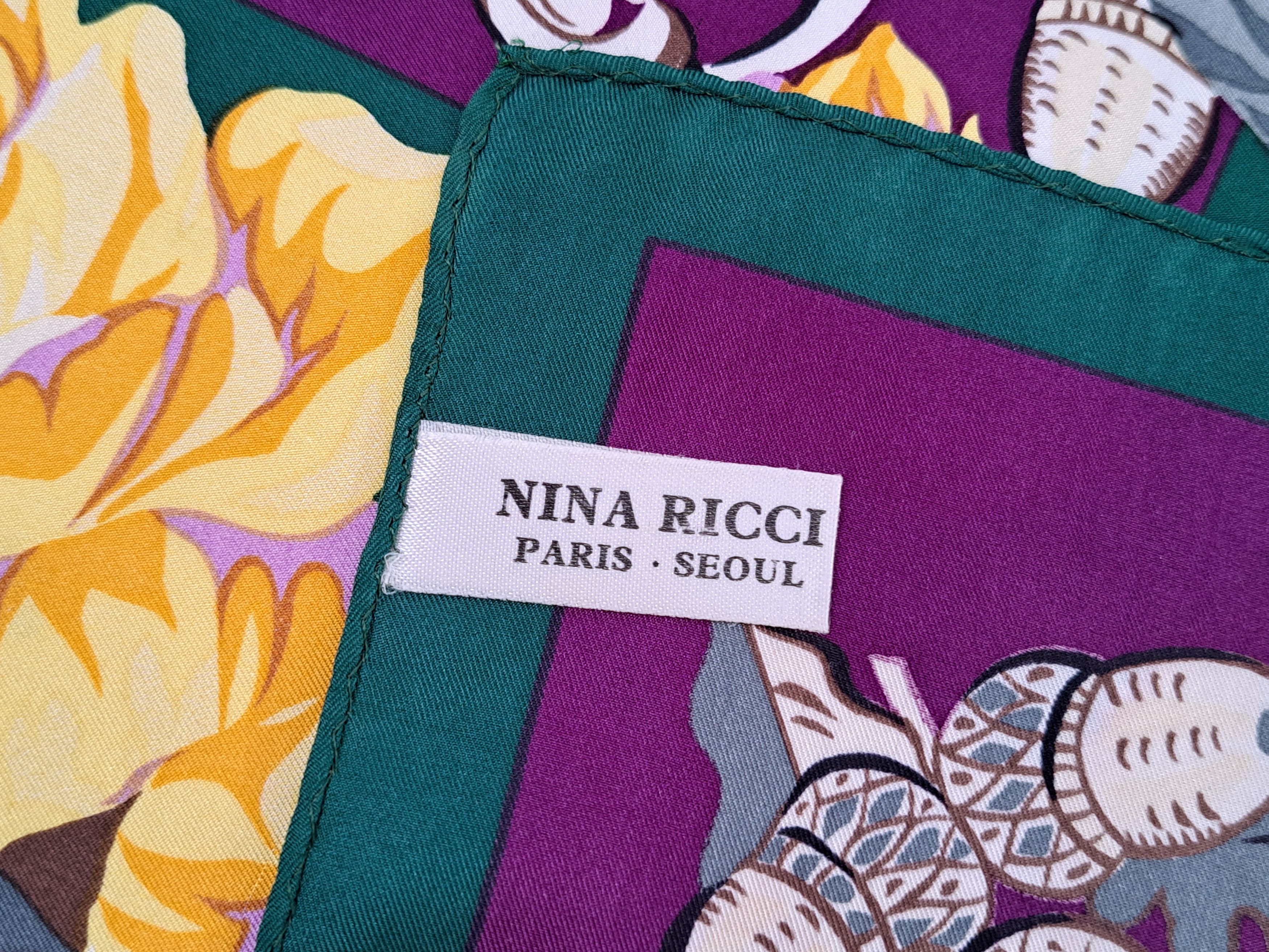 Nina Ricci × Vintage Vintage Nina Ricci silk flower scarf. Size ONE SIZE - 8 Thumbnail