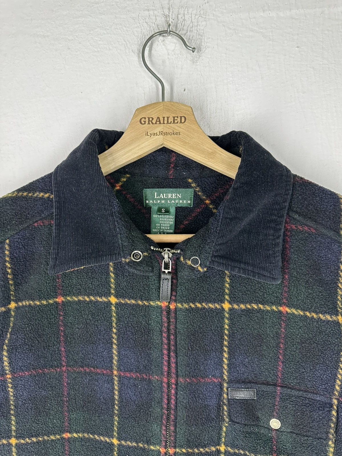 Polo Ralph Lauren × Ralph Lauren × Vintage Ralph Lauren Plaid Fleece Zip Up Collared Shacket Jacket Size US S / EU 44-46 / 1 - 2 Thumbnail