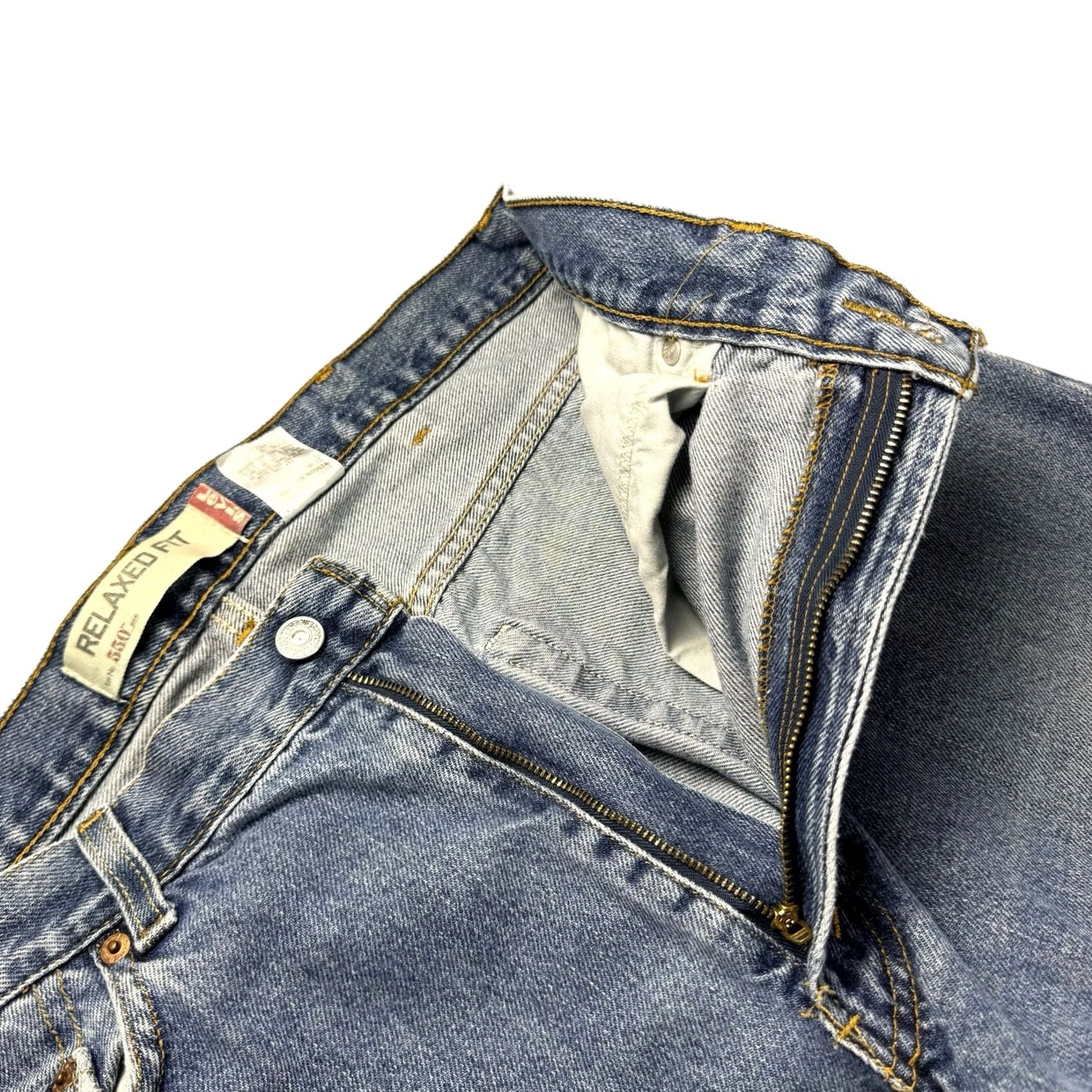 Levi's VINTAGE Levi's 550 Jeans Men Regular 38x30 Blue Midrise Denim Relaxed 90s Grunge Y2K Red Tab Skate Straight Size US 38 / EU 54 - 5 Thumbnail