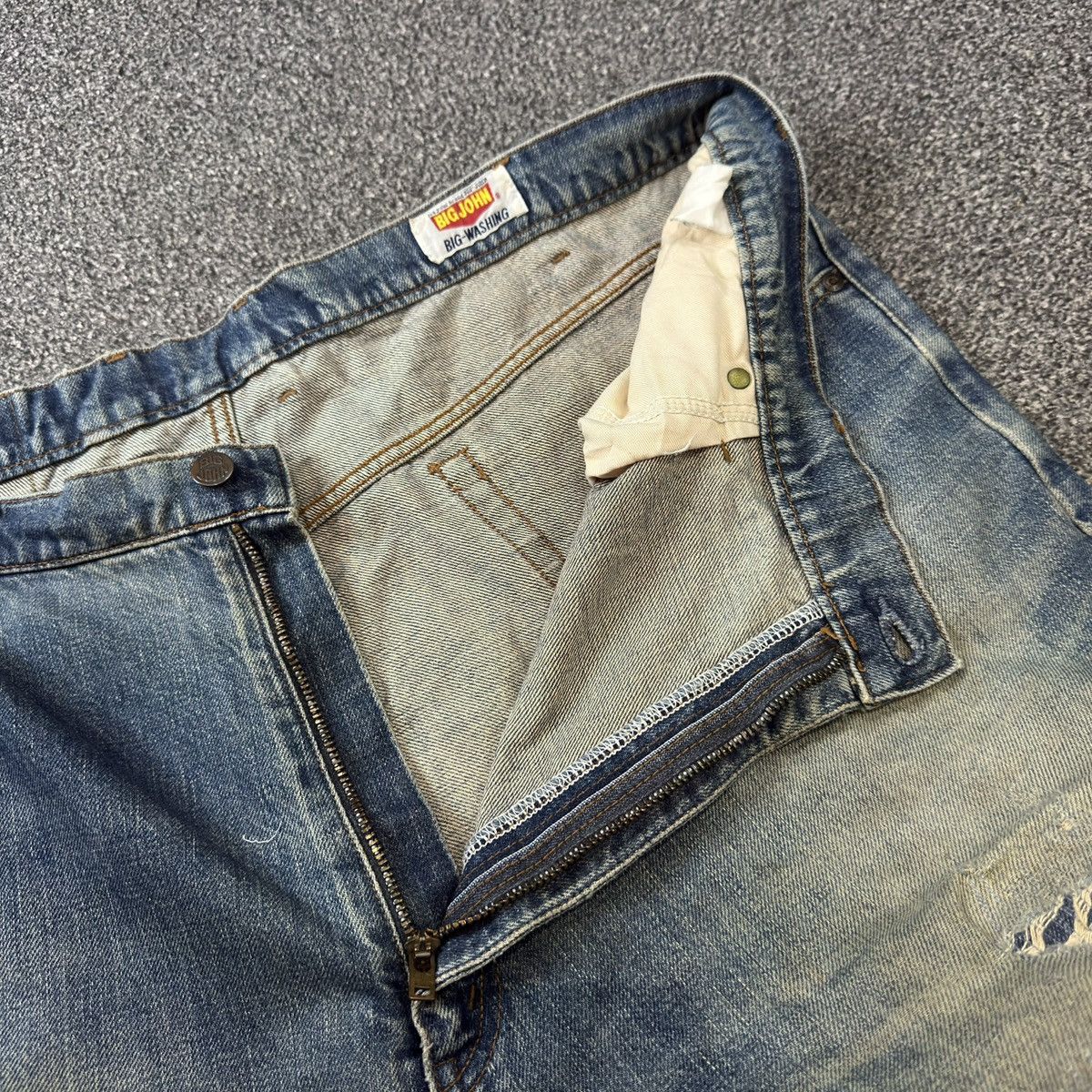 Big John 🔥🇯🇵 Vintage 80s Big Size Distressed Denim Size US 44 / EU 60 - 10 Thumbnail