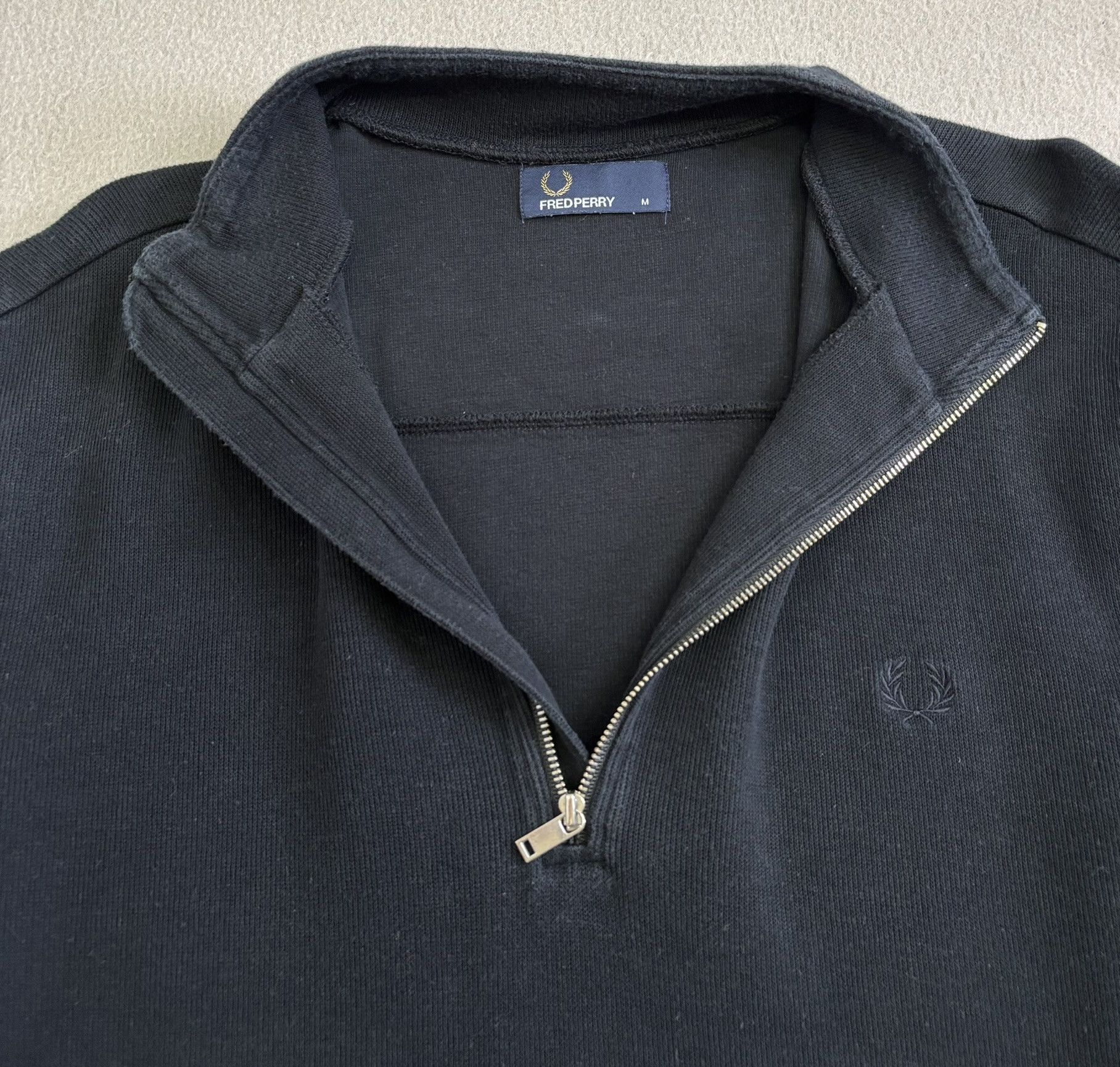 Fred Perry Fred Perry 1/4 zip black sweatshirt medium Size US M / EU 48-50 / 2 - 9 Thumbnail