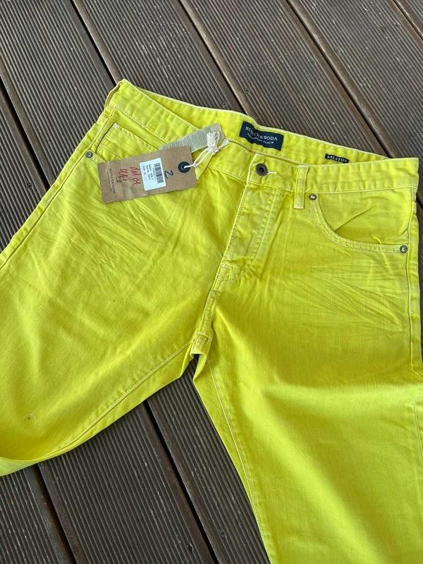 Scotch & Soda NEW Acid lemon jeans scotch&soda slim fit Size US 33 - 3 Thumbnail