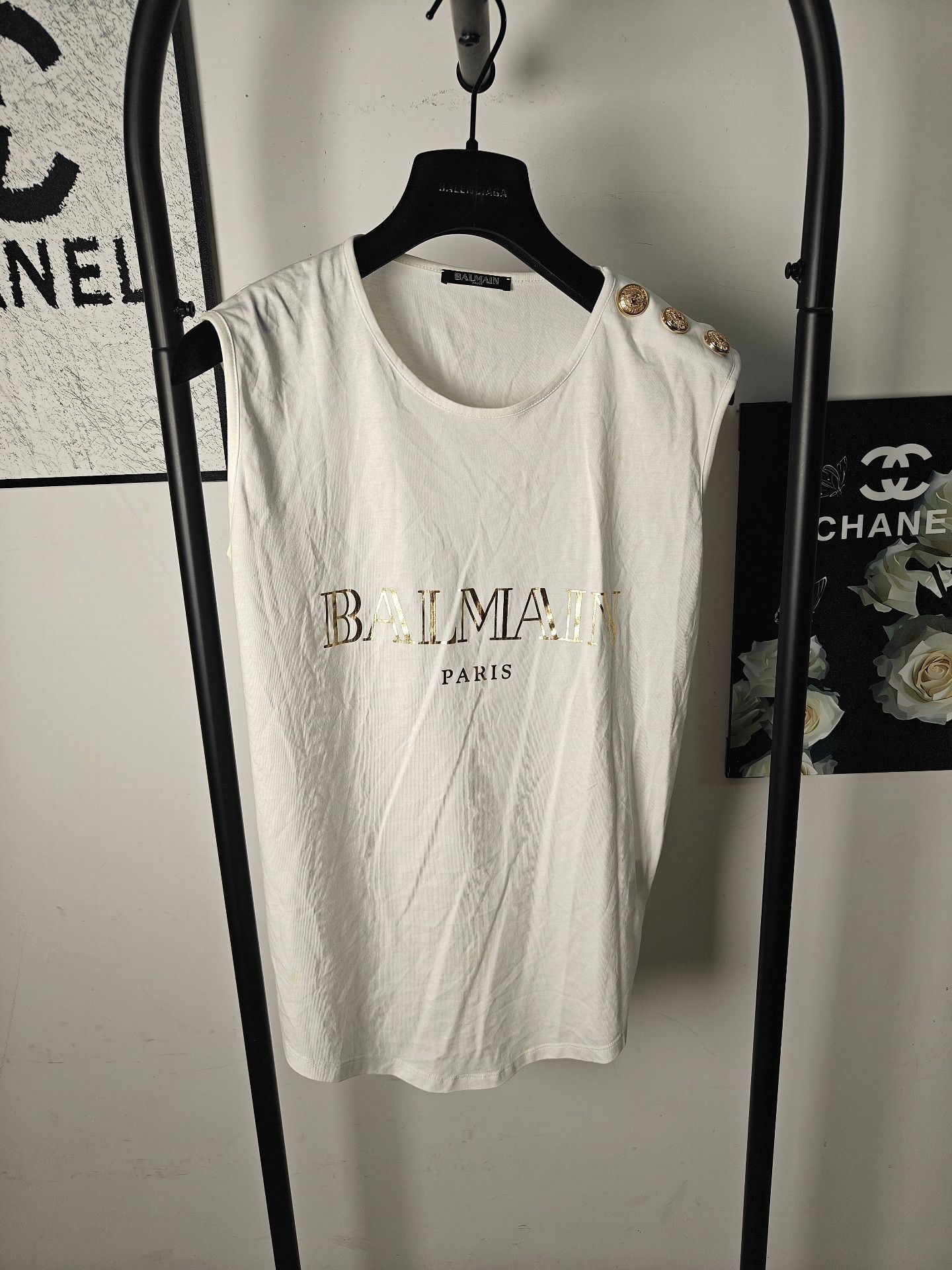 Balmain Balmain White T-Shirt s Men Size US S / EU 44-46 / 1 - 1 Thumbnail