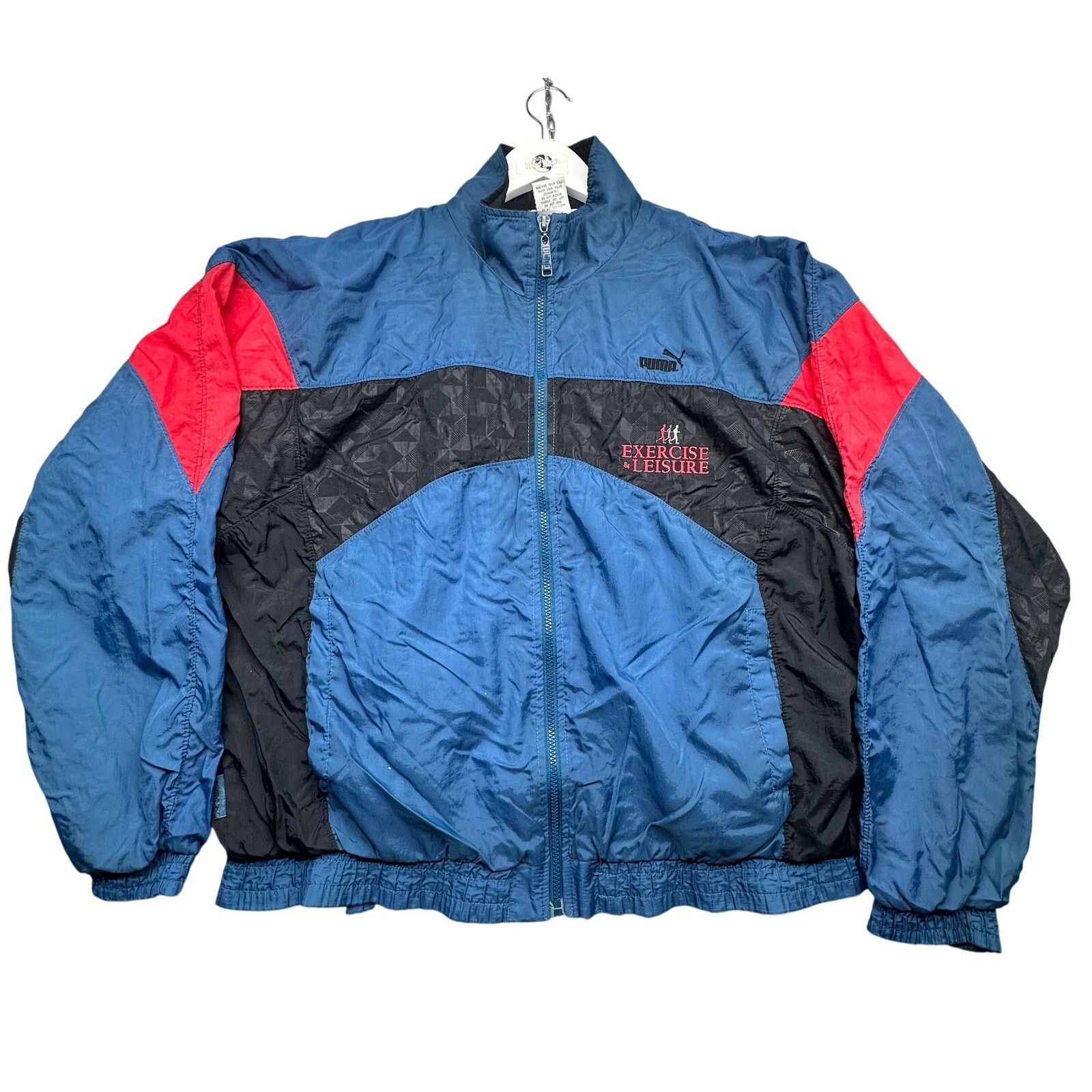 Puma VTG 90s Puma Windbreaker Jacket Men Medium Blue Lined Size US M / EU 48-50 / 2 - 1 Thumbnail